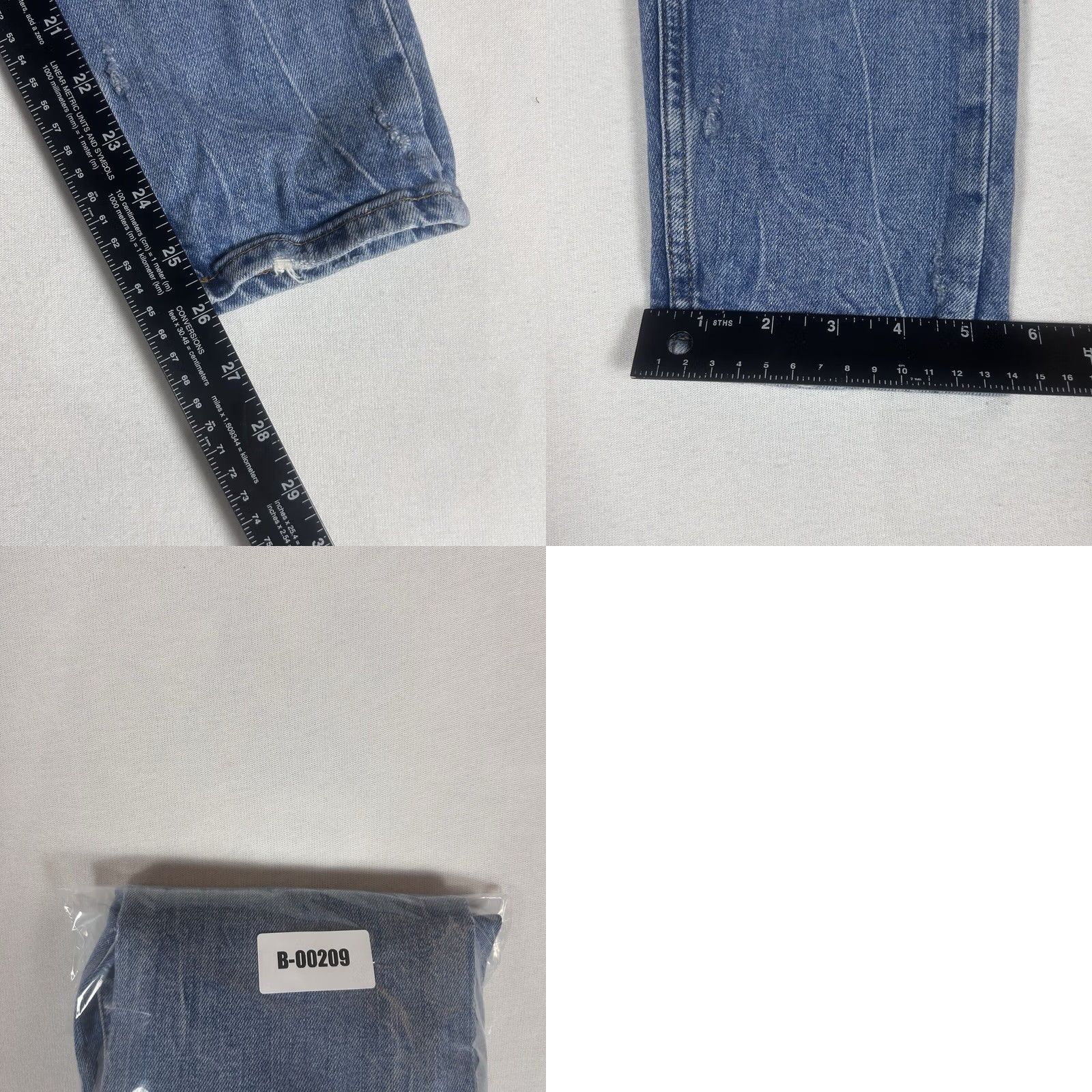 Zara Zara Skinny Jeans Womens 4 Blue Denim Light Wash Mid Rise Cropped Stretch Button Zip" Size 27" / US 4 / IT 40 - 8 Thumbnail