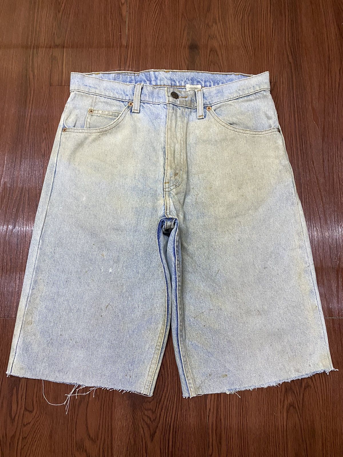 Vintage 80s Levis 550 Orange Tab Mud Wash Denim Jorts