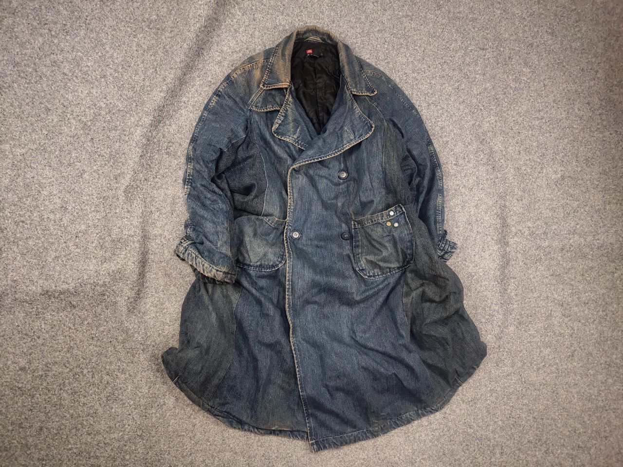 Diesel Vintage Diesel Archive Y2K Style Denim Faded coat Jacket Size US XL / EU 56 / 4 - 2 Thumbnail
