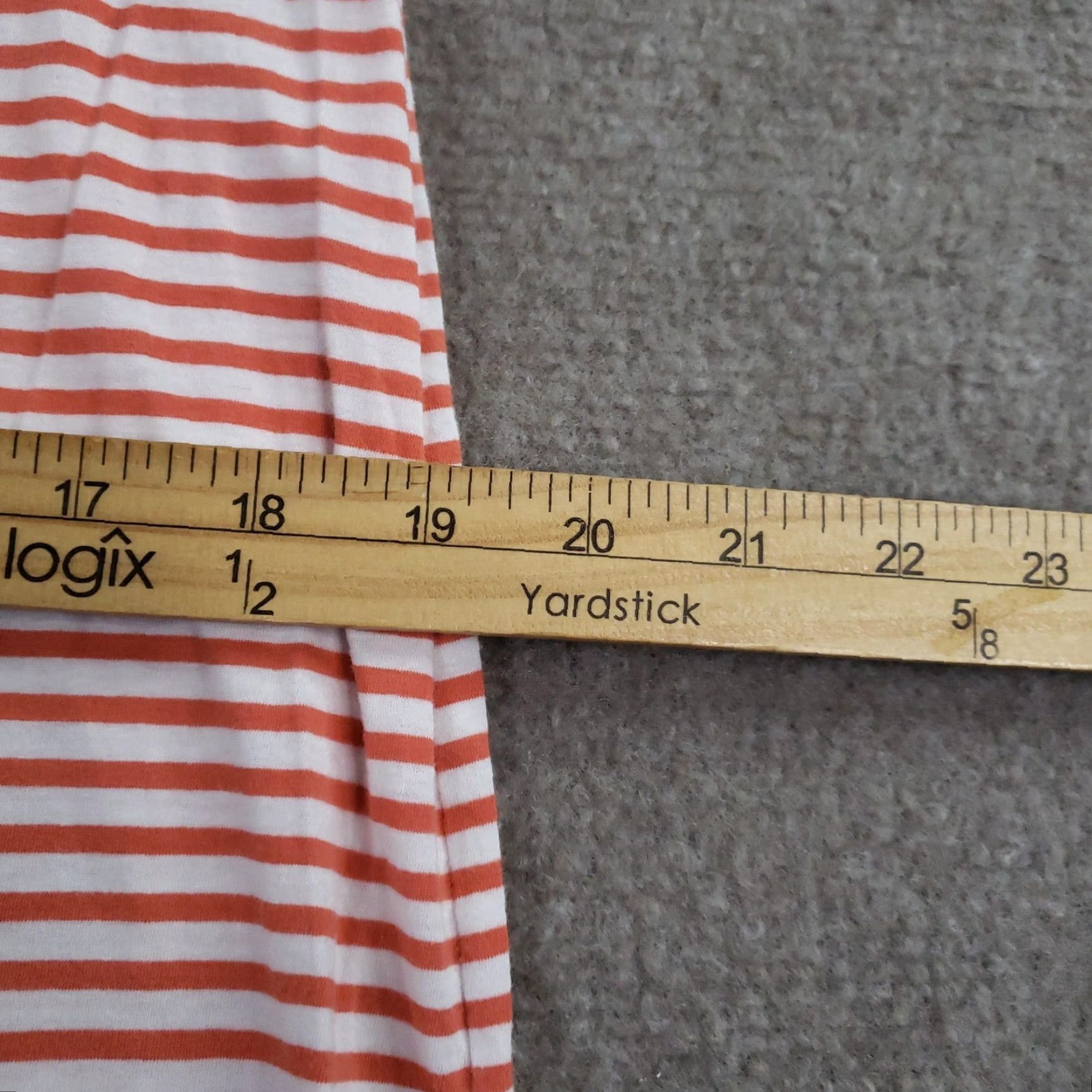 Hanro Hanro Dress Womens Small Orange White Striped Sleeveless Tank Midi Cotton Modal Jersey Scoop Neck Pullover Casual Travel Size S / US 4 / IT 40 - 4 Thumbnail