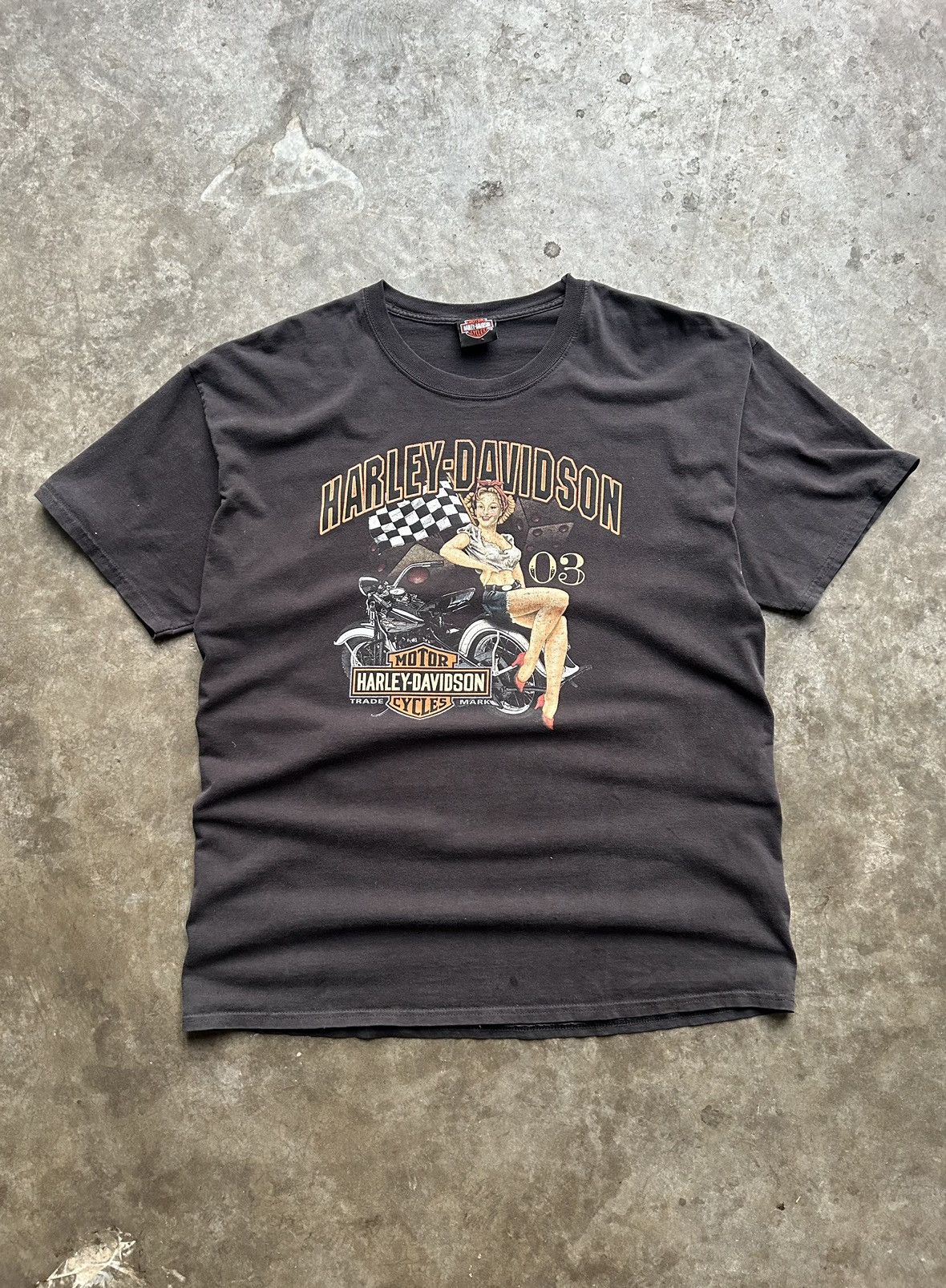 Harley Davidson Vintage 90’s/00’s Faded Harley Graphic Tee Size US XL / EU 56 / 4 - 1 Thumbnail