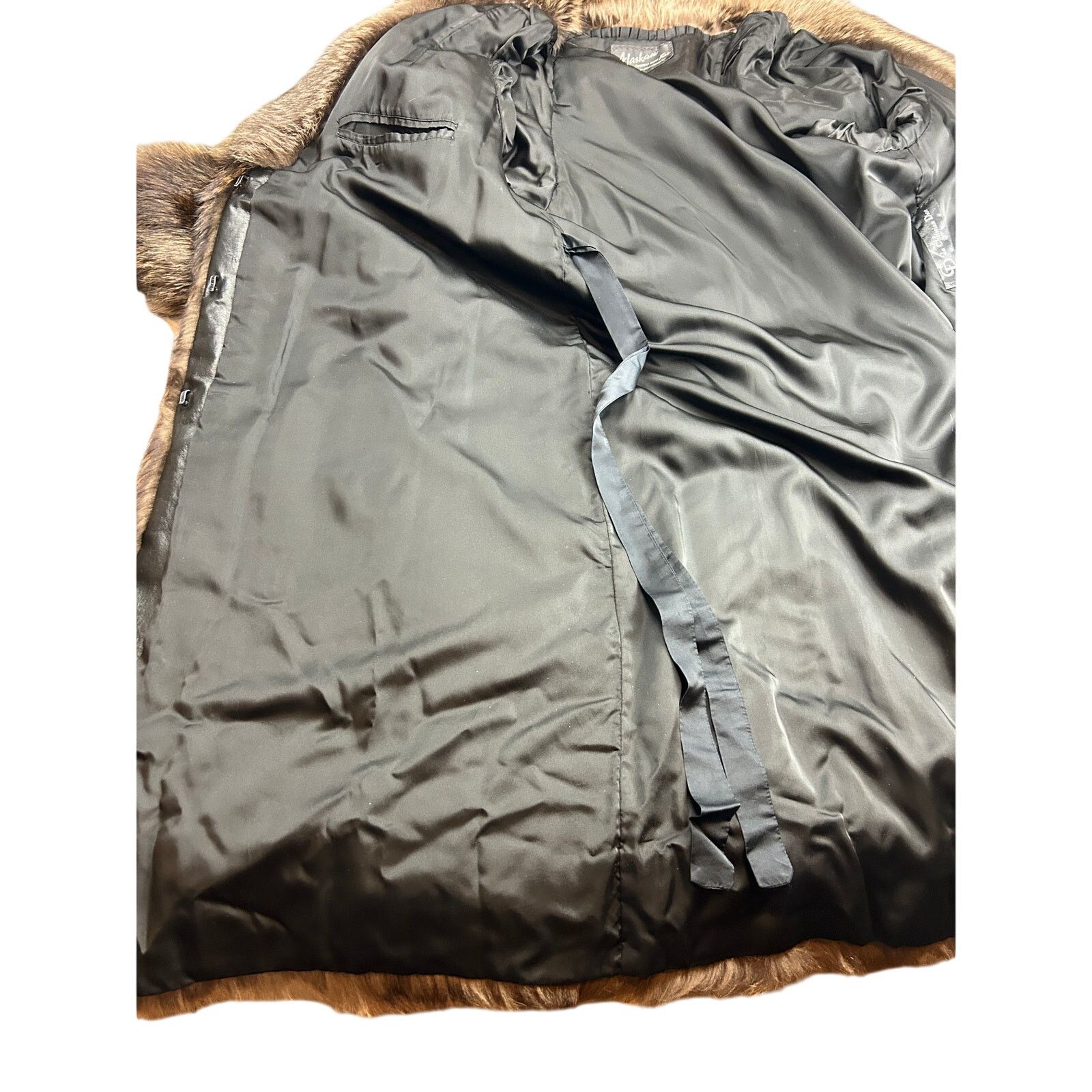 Other Vintage Raccoon Fur Coat Dior Lined by Alaskan Custom Furs Size XL / US 12-14 / IT 48-50 - 10 Thumbnail