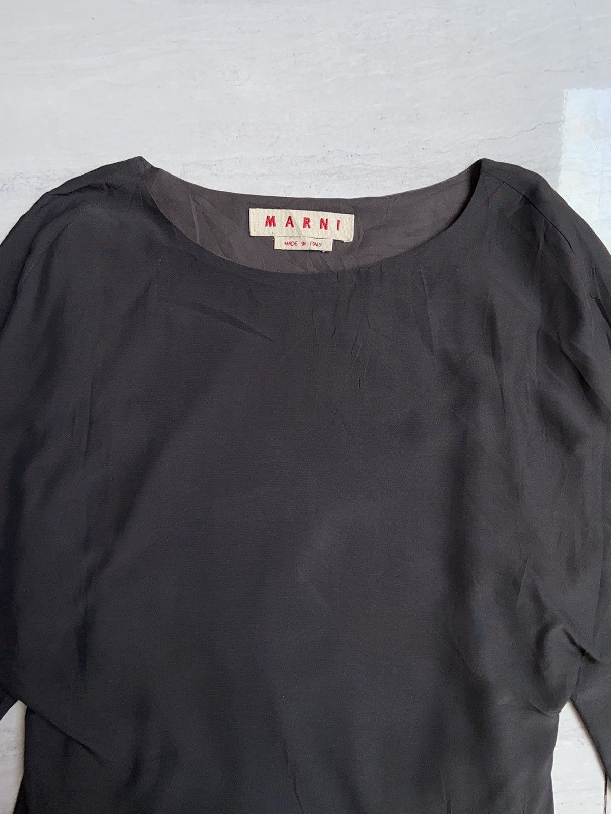 Marni MARNI Grey Long Sleeve T-Shirt Size S / US 4 / IT 40 - 2 Thumbnail