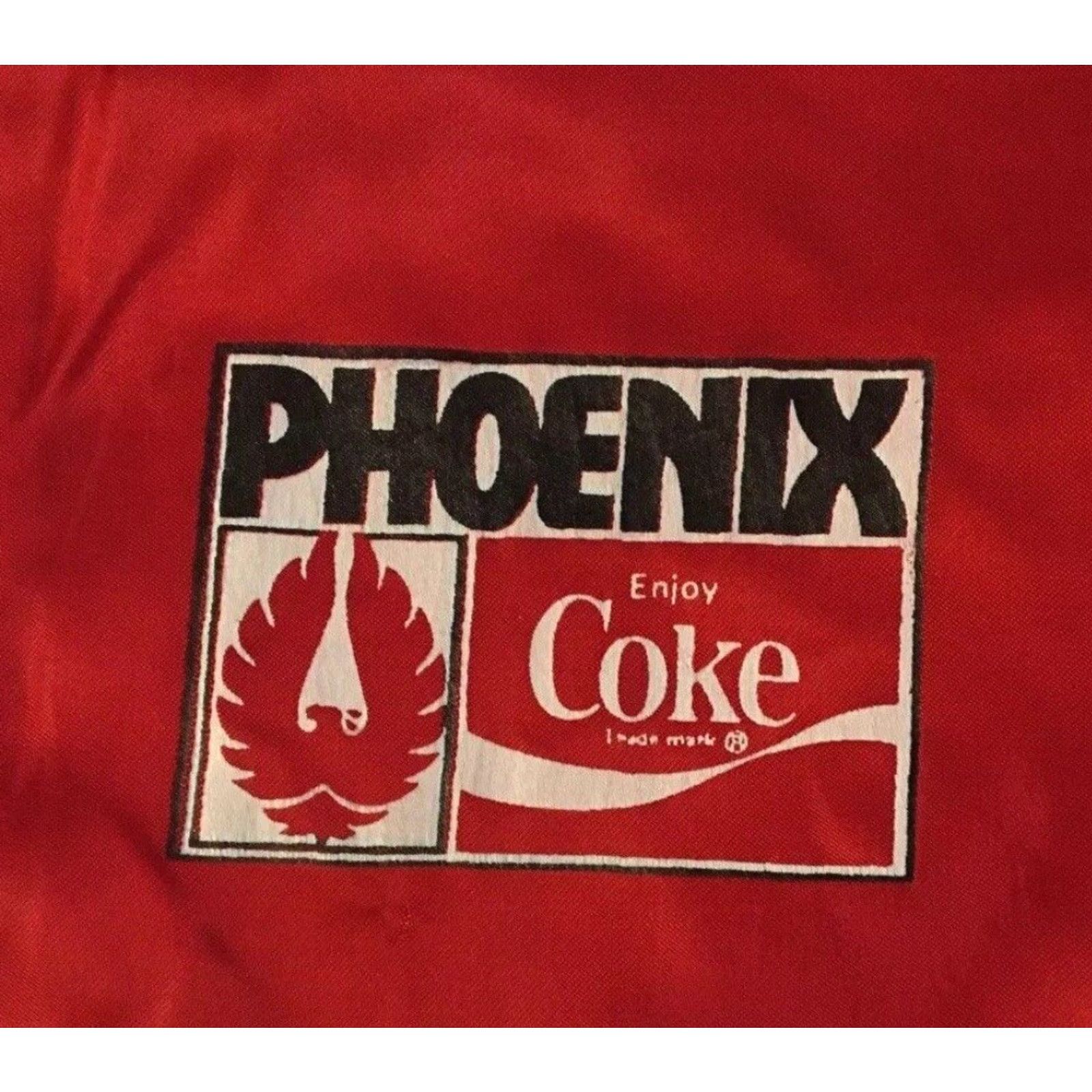 Vintage Vtg 80s Coke Phoenix Faded Promo Satin Jacket - Boxy Fit, 2XL, Blue, Coca Cola, US Made, Bomber, Mens Size US XXL / EU 58 / 5 - 4 Thumbnail