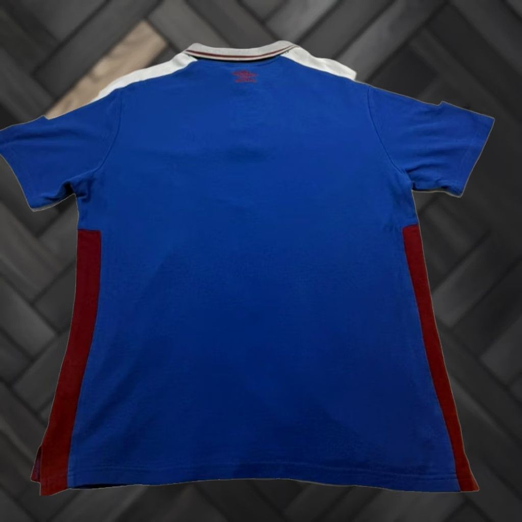 Umbro Umbro Polo Shirt Men XL Blue Knit Cotton Short Sleeve Lion Crest Logo Size US XL / EU 56 / 4 - 1 Thumbnail