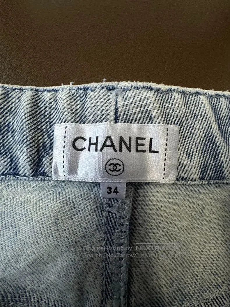Chanel Chanel Blue Sequin Logo carrot pants . Size US 34 / EU 50 - 6 Thumbnail
