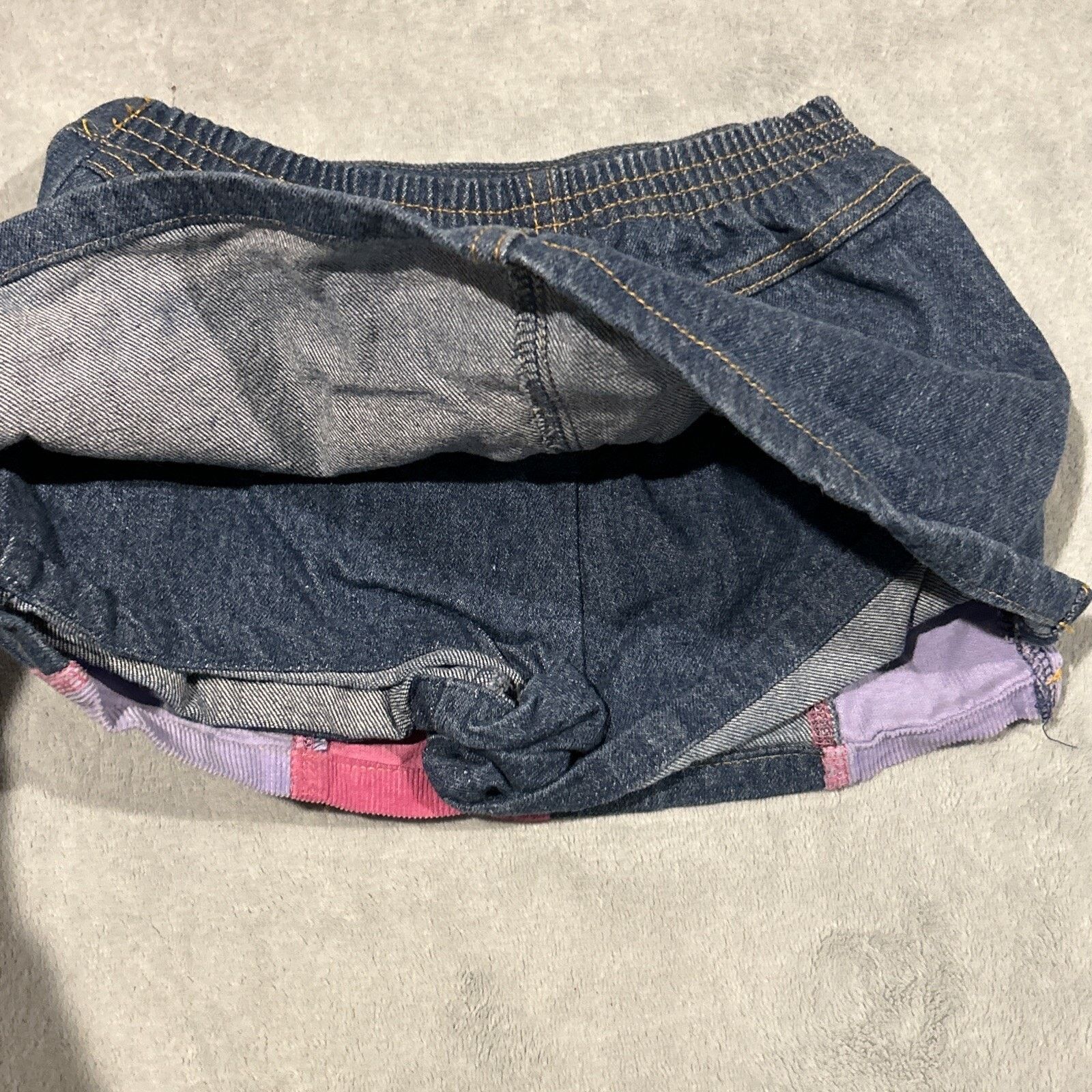 Cartoon Network 2005 My Little Pony Ruched Skirt Kids 6Y Y2K Corduroy Stripe Size 28" / US 6 / IT 42 - 3 Thumbnail