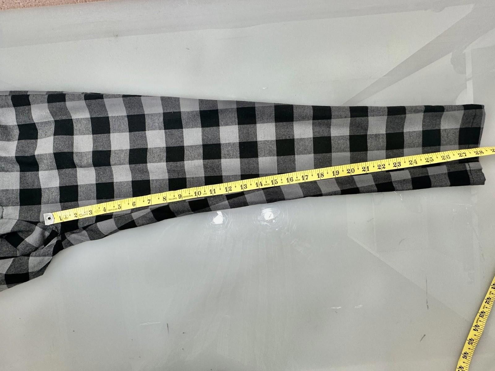 Dangerfield Dangerfield Men's XS 26/28 Black Gray Checked Chinos Size US 28 / EU 44 - 5 Thumbnail