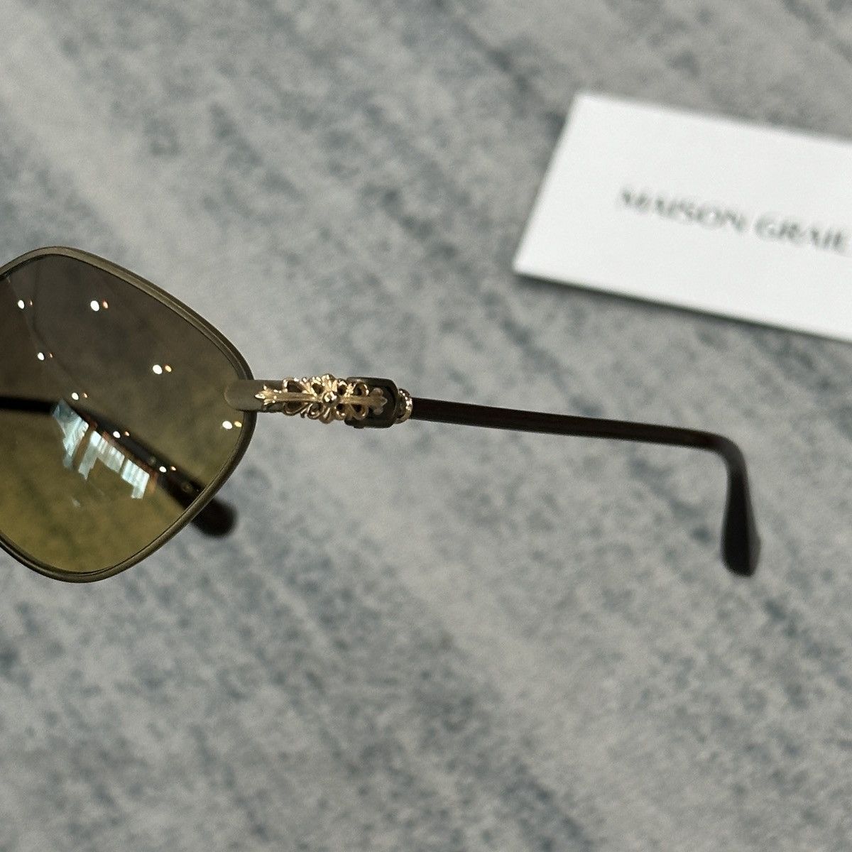 Chrome Hearts CHROME HEARTS DIAMOND DOG SAND - CLASSIC BROWN SUNGLASSES Size ONE SIZE - 6 Thumbnail