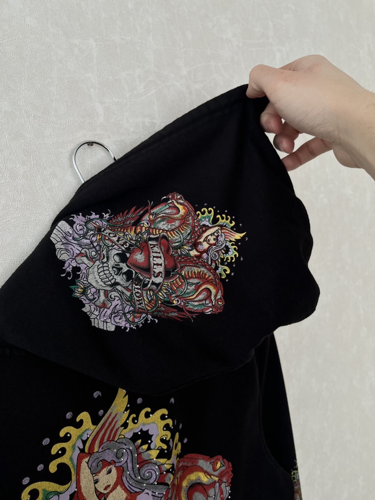 Japanese Brand Ed Hardy Style Y2K Zip Hoodie Size US S / EU 44-46 / 1 - 12 Thumbnail
