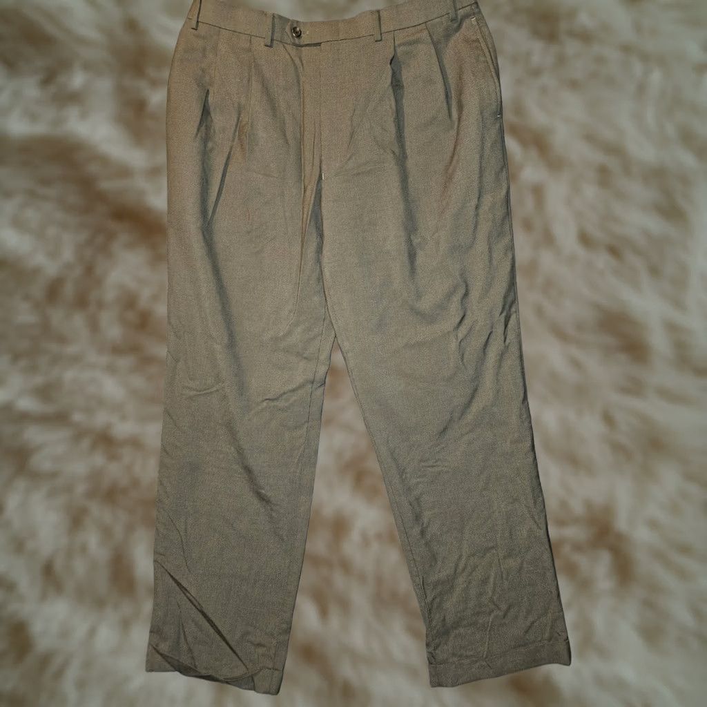 Ralph Lauren Lauren Ralph Lauren Wool Dress Pants Men's 38x30 Brown High Rise Cuffed Dress Pants Size US 38 / EU 54 - 1 Thumbnail
