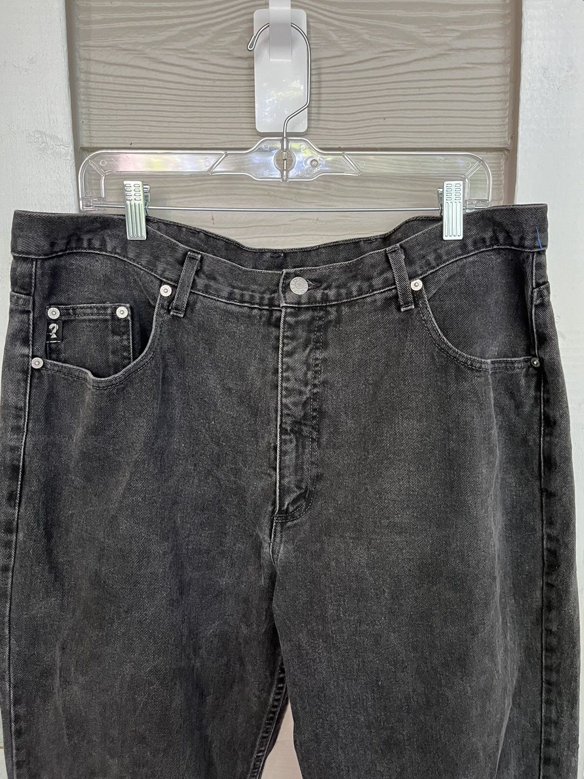 Guess × Vintage Vintage Guess Faded Black Jeans Size US 40 / EU 56 - 6 Thumbnail