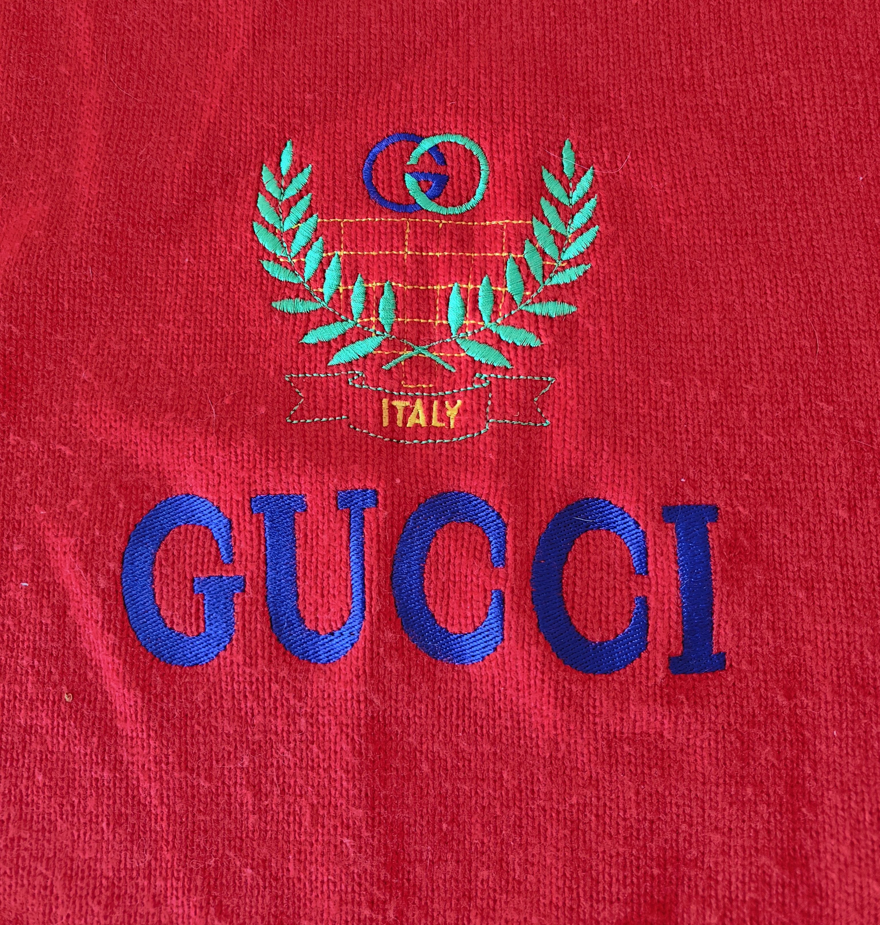 Vintage Vintage Guczi fake sweater logo boxy 70s 80s 90s Size US L / EU 52-54 / 3 - 4 Thumbnail