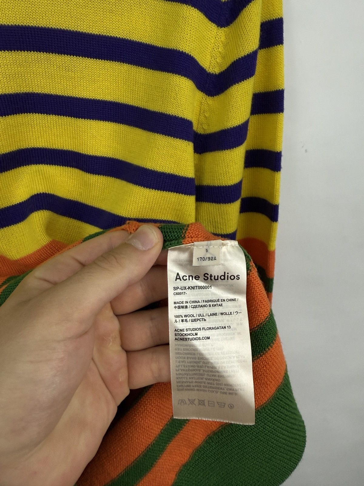 Acne Studios 🇨🇭 Acne Studios Jacob Dahlgren Wool Laine Striped Sweater Y2K Size US S / EU 44-46 / 1 - 5 Thumbnail