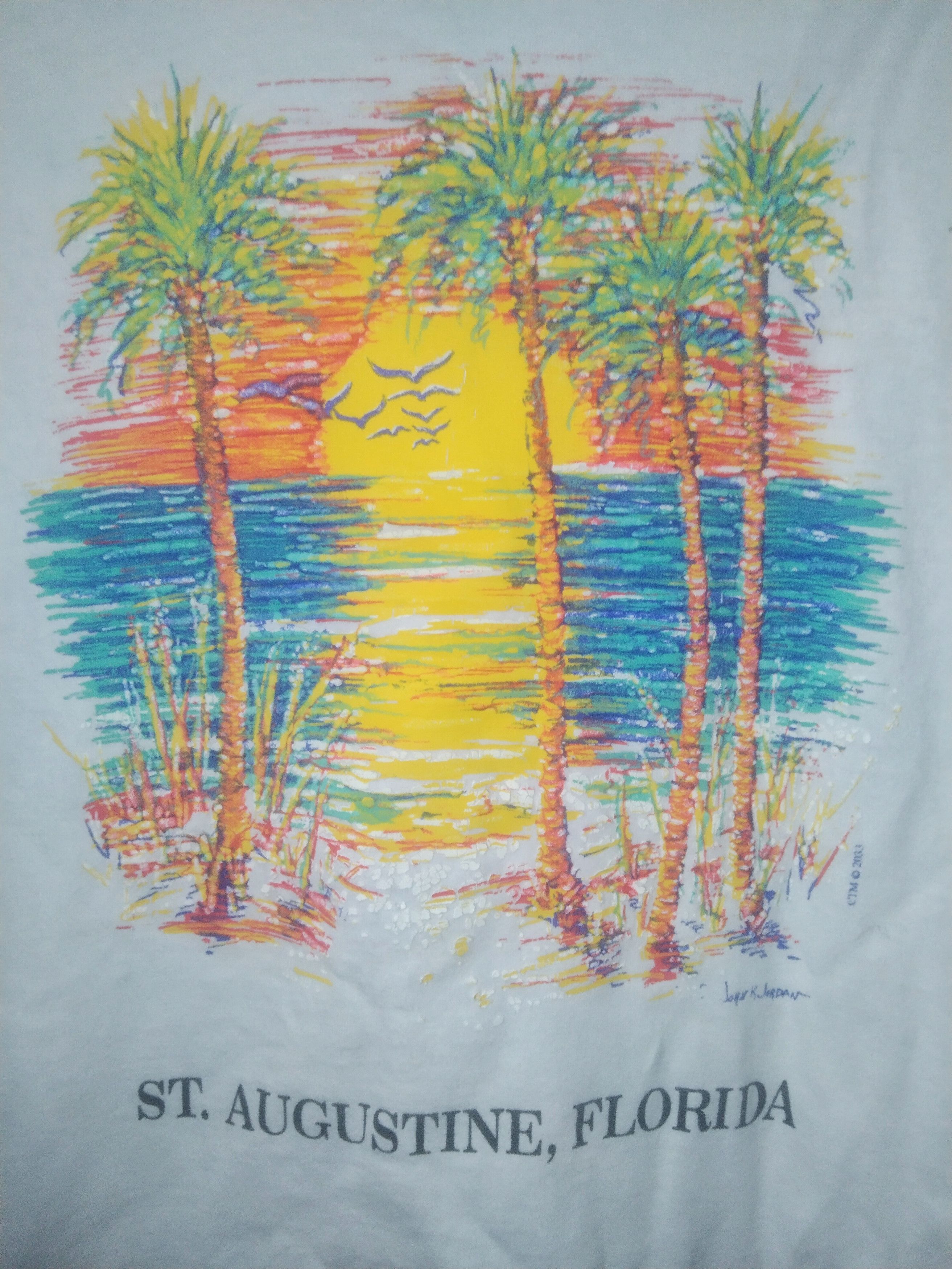 Vintage Vintage St Augustine Florida painting by John R Jordan tee Size US M / EU 48-50 / 2 - 2 Thumbnail