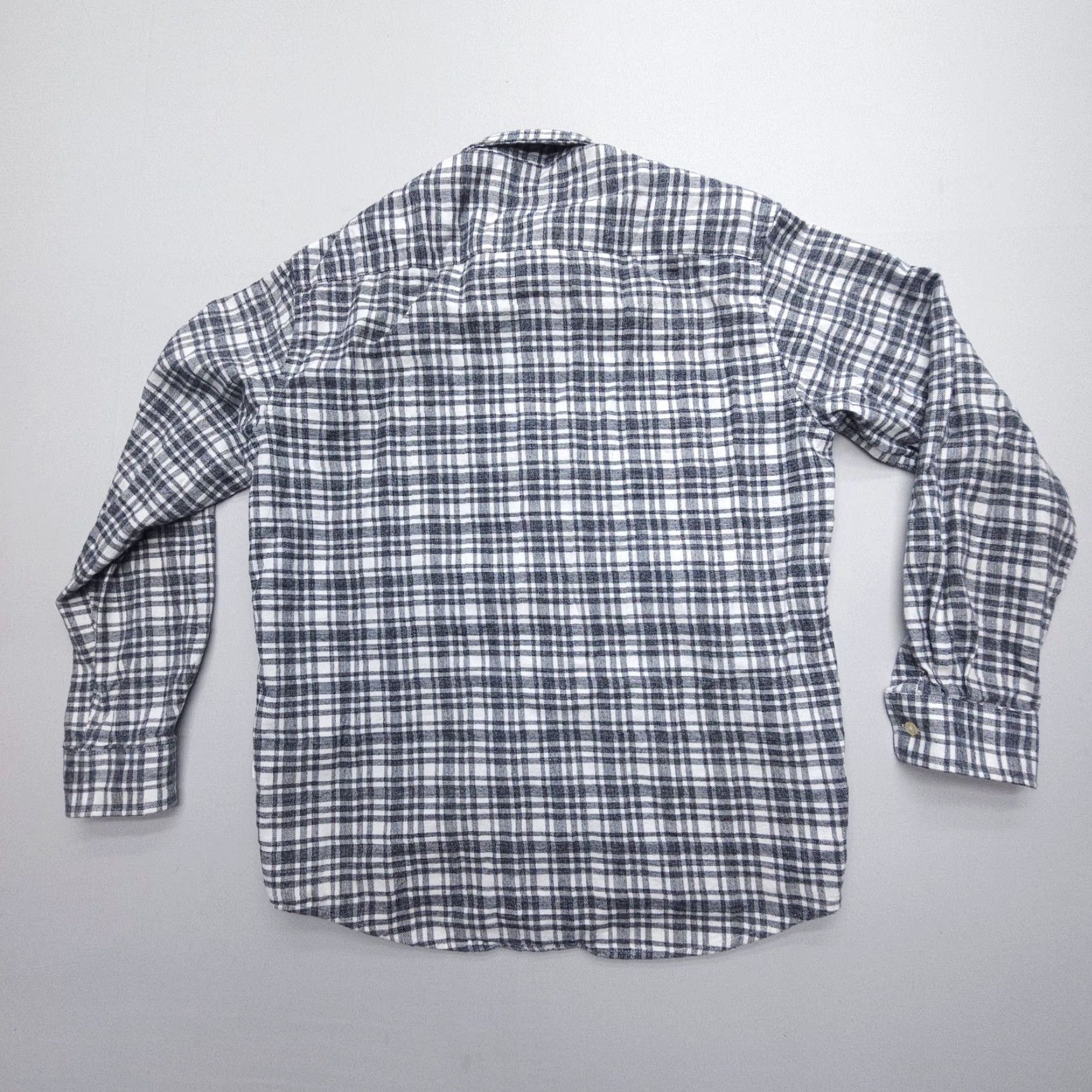 NN07 VINTAGE NN07 No Nationality Deon Organic Cotton Flannel Shirt Mens Medium Gray Plaid Size US M / EU 48-50 / 2 - 2 Thumbnail