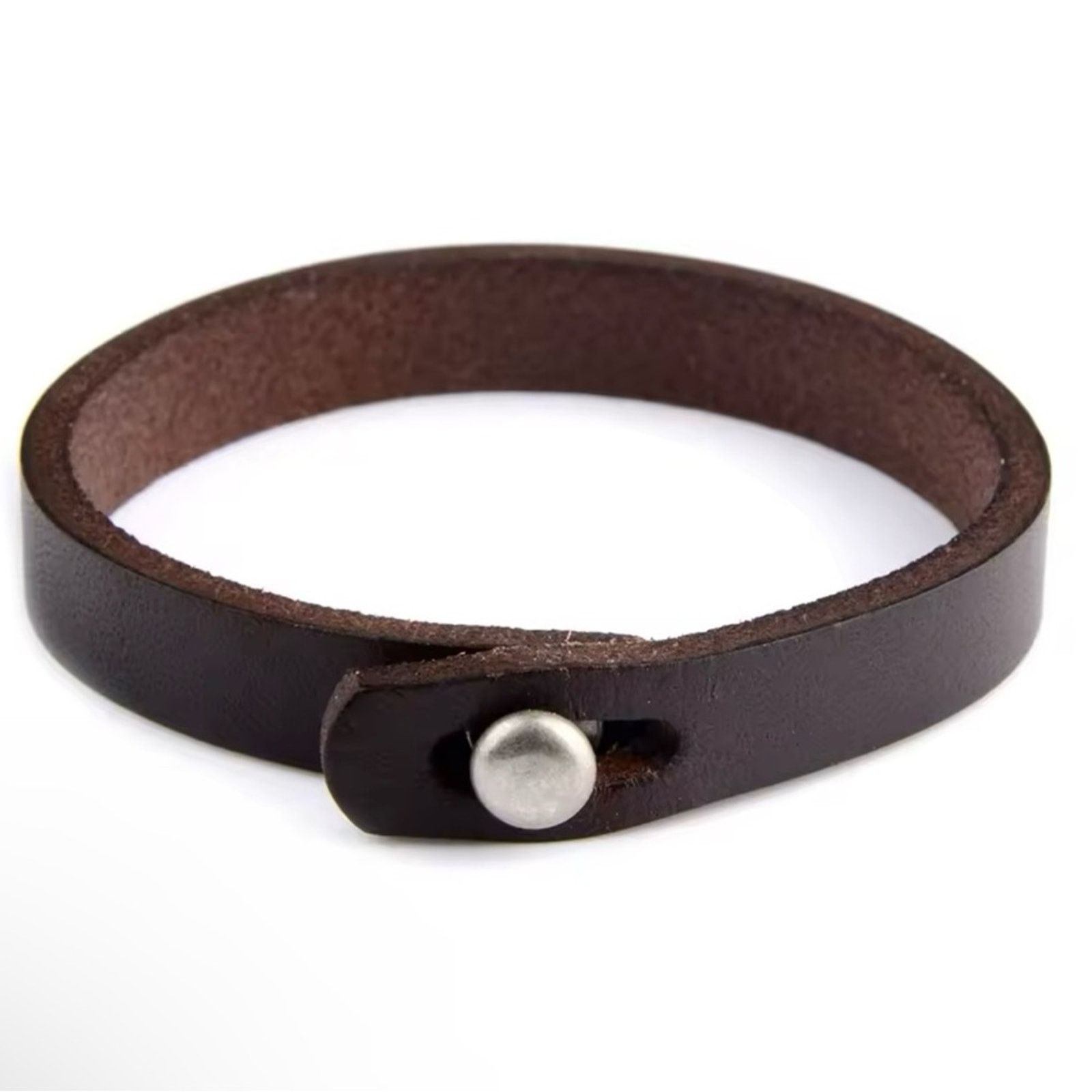 Other Men’s Retro Leather Wrap Cord Cuff Bracelet Brown Size ONE SIZE - 3 Thumbnail