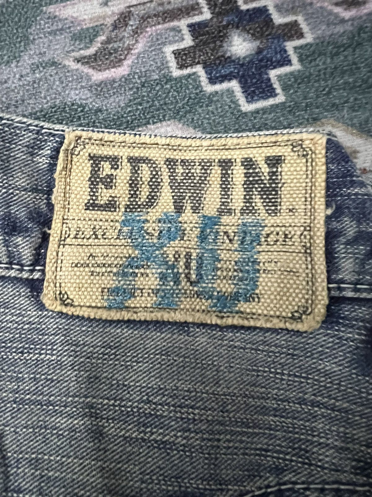 Japanese Brand × Vintage THRASHED EDWIN XV DISTRESSED DENIM PANT Size US 32 / EU 48 - 8 Thumbnail