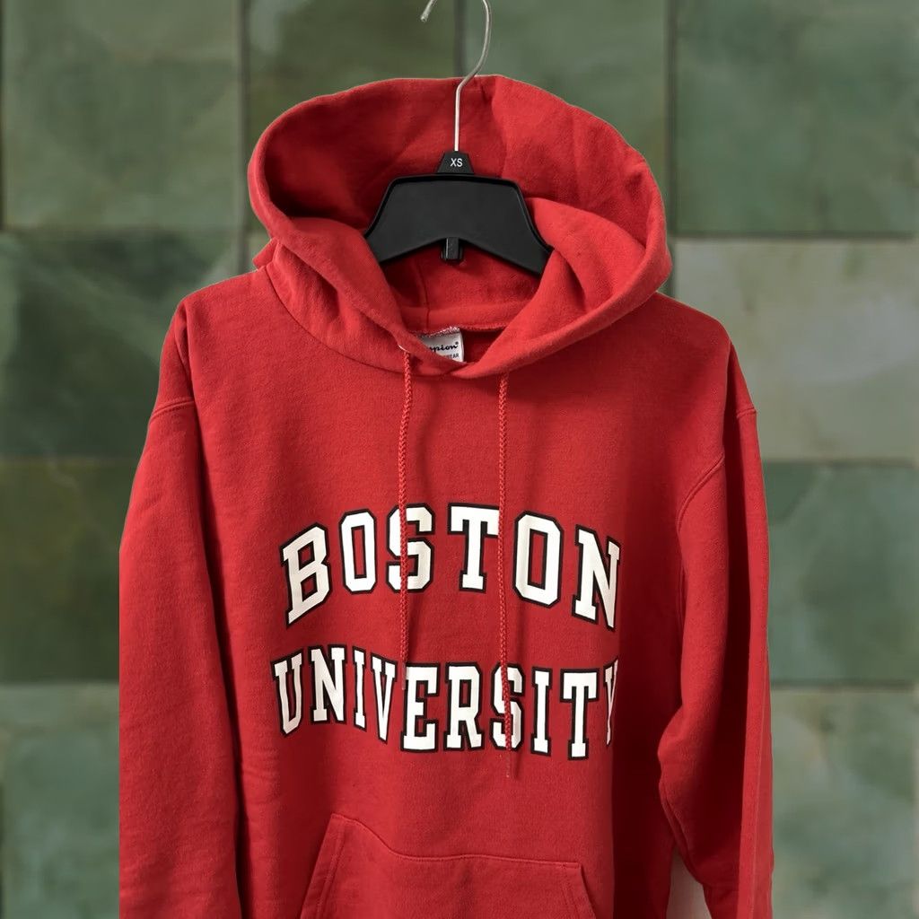 Champion Champion Hoodie Mens Sz Small Red Boston University Sweatshirt Pullover L/S Size US S / EU 44-46 / 1 - 1 Thumbnail