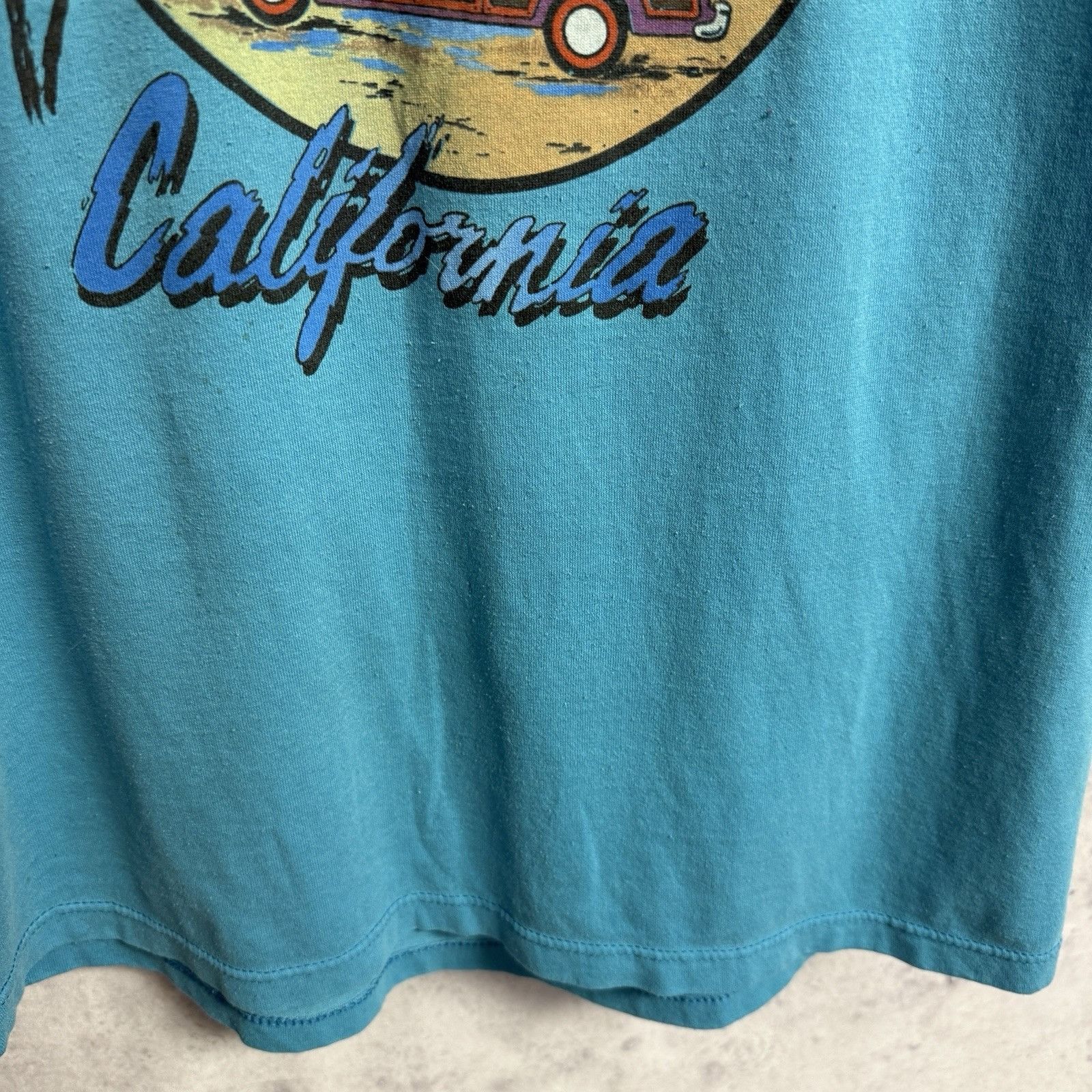 Vintage Vintage 80s California T Shirt Mens L Blue Single Stitch Bea Size US XL / EU 56 / 4 - 6 Thumbnail