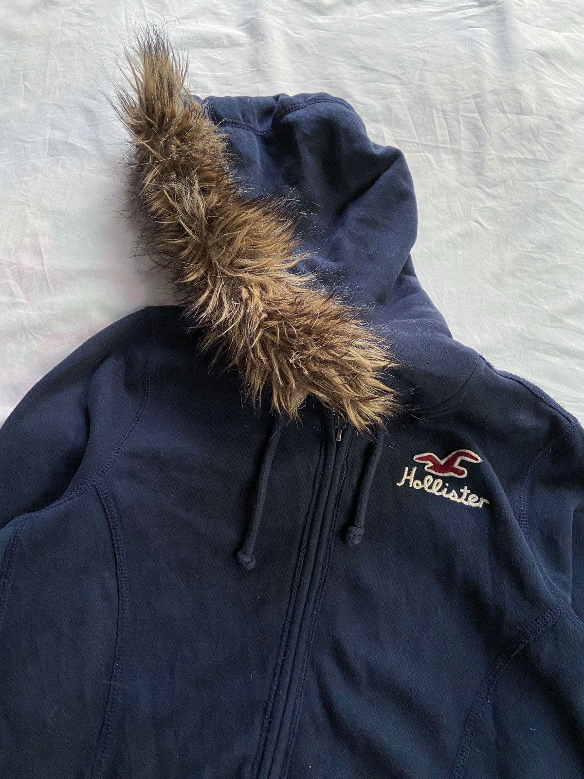 Japanese Brand HOLLISTER FAUX FUR ZIP HOODIE Size US S / EU 44-46 / 1 - 6 Thumbnail