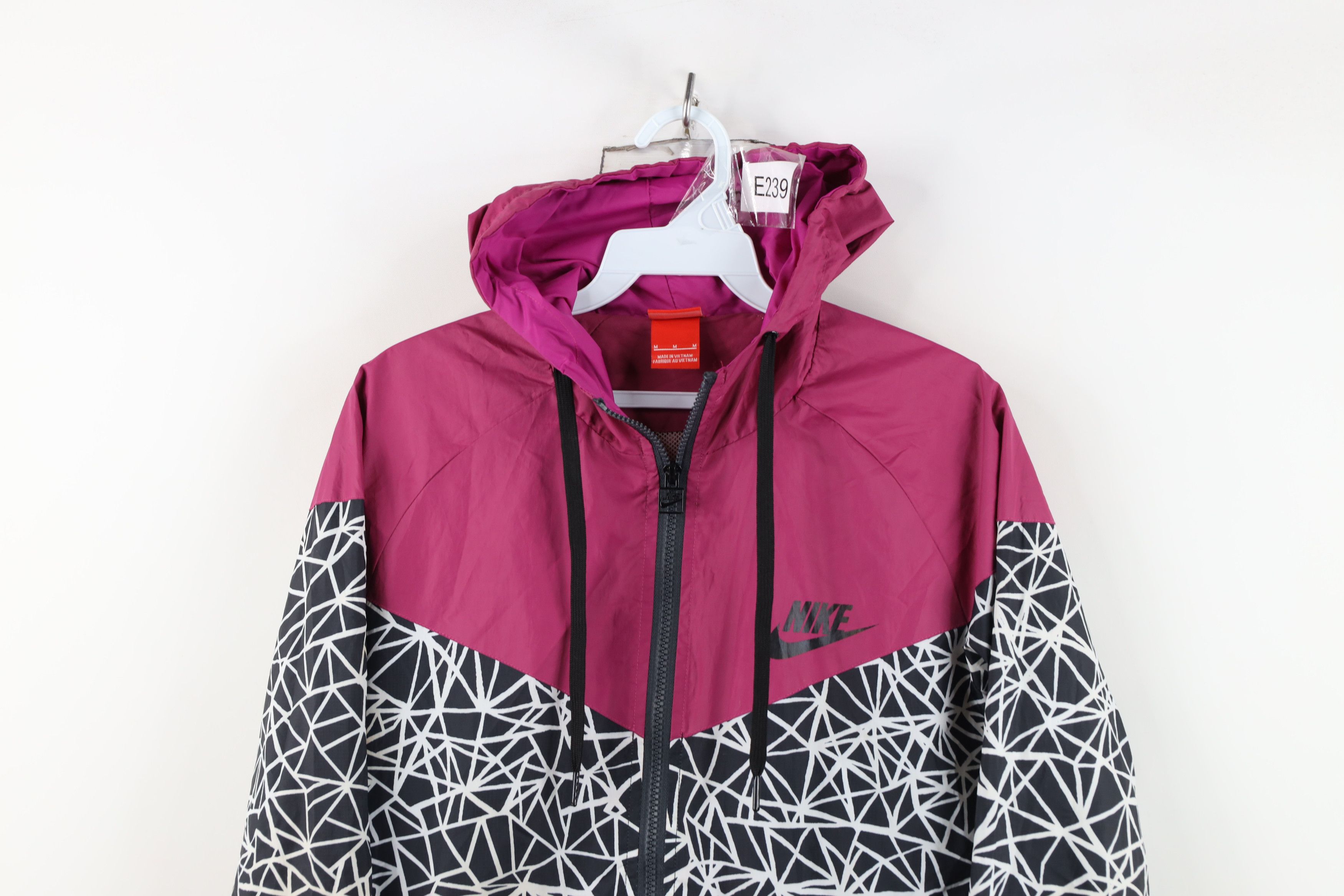 Nike Vintage Nike Geometric Hooded Windrunner Windbreaker Jacket Size M / US 6-8 / IT 42-44 - 2 Thumbnail