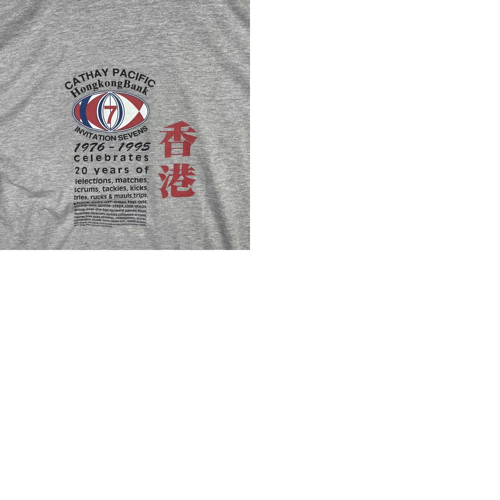 Reebok VINTAGE Reebok Hong Kong Sevens Shirt Mens 2XL Gray Rugby 90s Sports Tournament Size US XXL / EU 58 / 5 - 10 Thumbnail