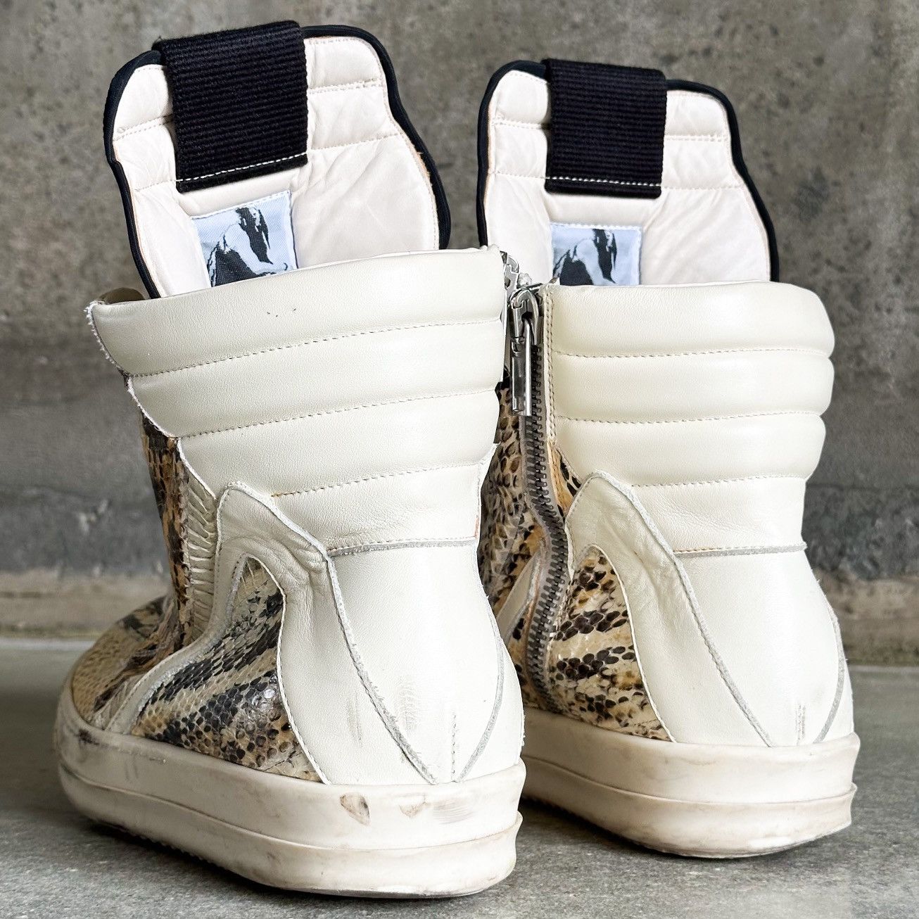 Rick Owens 2018 Rick Owens Python Snake Skin Geobasket Sneakers Size US 10.5 / EU 43-44 - 6 Thumbnail