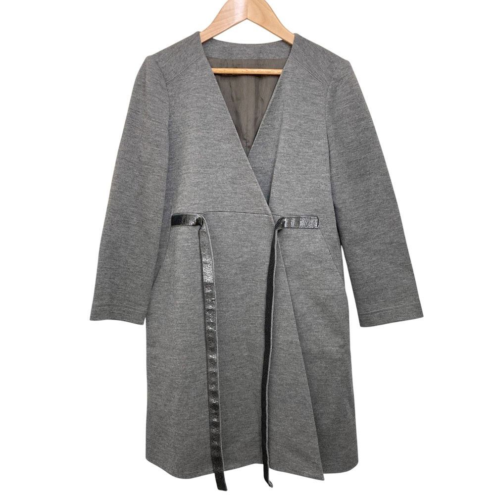 Other Other Alberta Ferretti Sequin Belt Wool Coat Textile Outerwear DUTY FREE for USA Size ONE SIZE - 1 Thumbnail