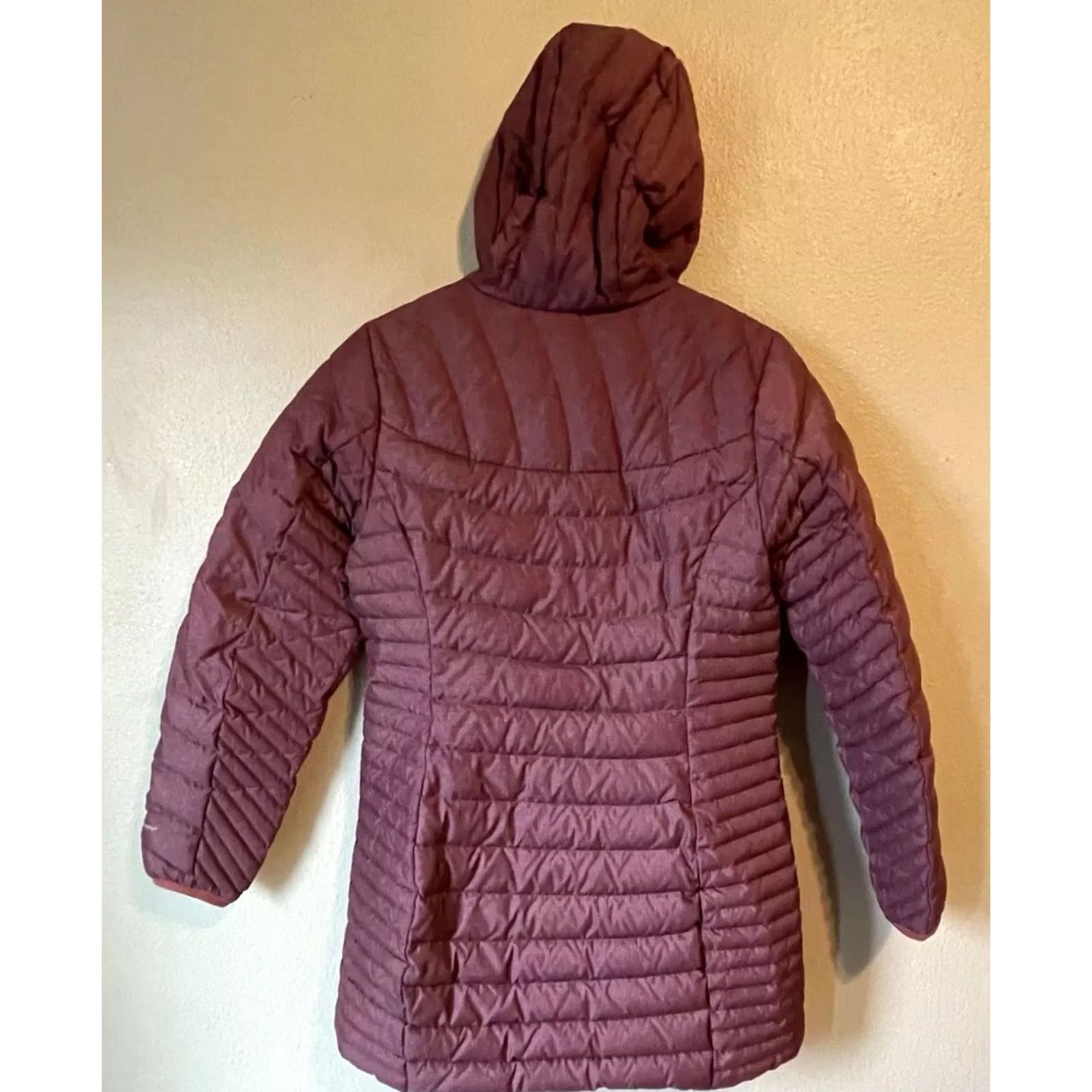 Eddie Bauer Eddie Bauer Womens M Down Fill Quilted Puffer Jacket Burgundy Maroon - Ex-New - Vintage No Holes Size M / US 6-8 / IT 42-44 - 4 Thumbnail