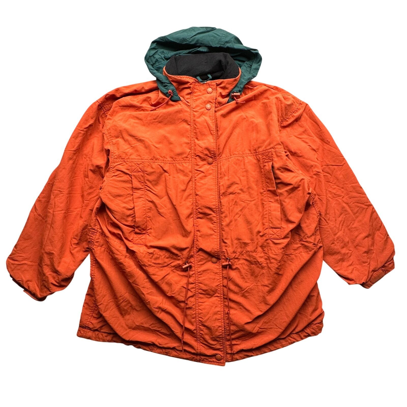 Eddie Bauer Vintage 90s Eddie Bauer Polartec Jacket Womens Large Orange Size L / US 10 / IT 46 - 1 Thumbnail