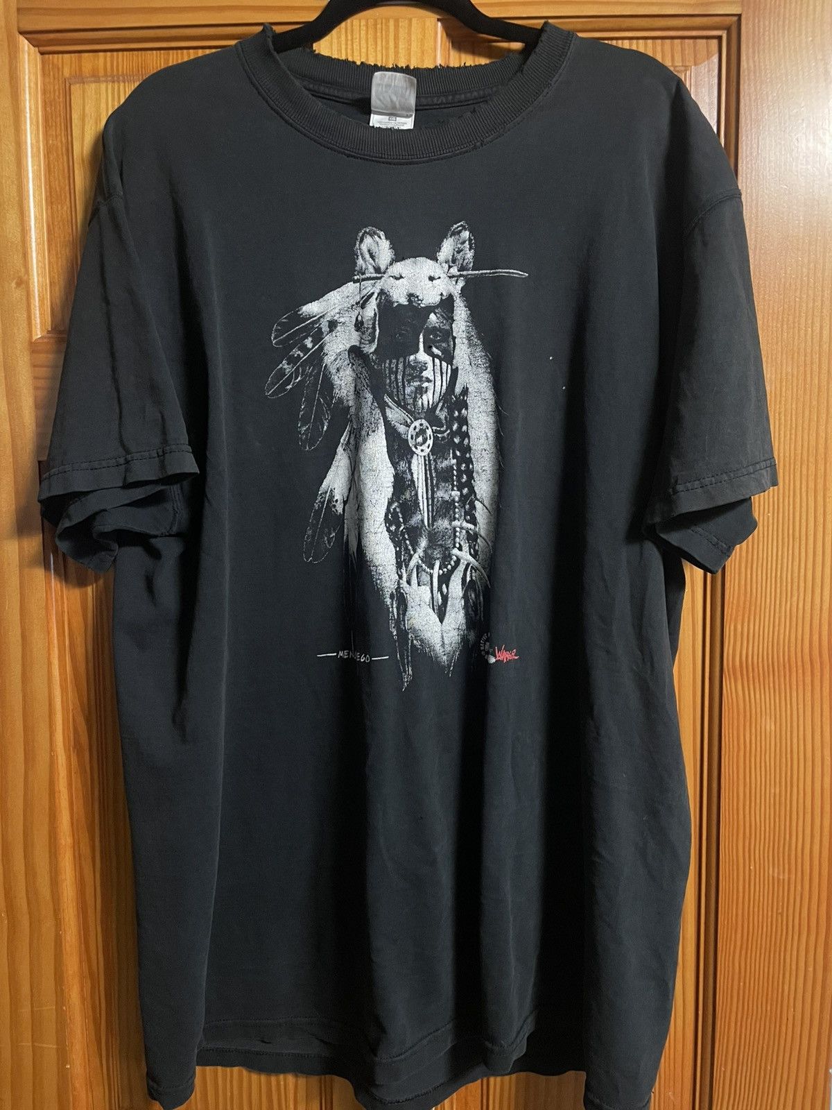Vintage Thrashed Vintage Menchego Tee Size US XL / EU 56 / 4 - 1 Thumbnail