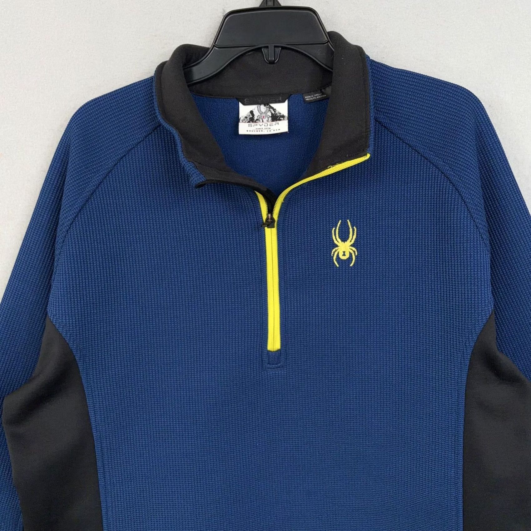 Spyder Spyder Mens XL Blue Fleece Jacket 1/4 Zip Sports Outdoor Ski Hiking Windbreaker Thermal Performance Size US XL / EU 56 / 4 - 2 Thumbnail