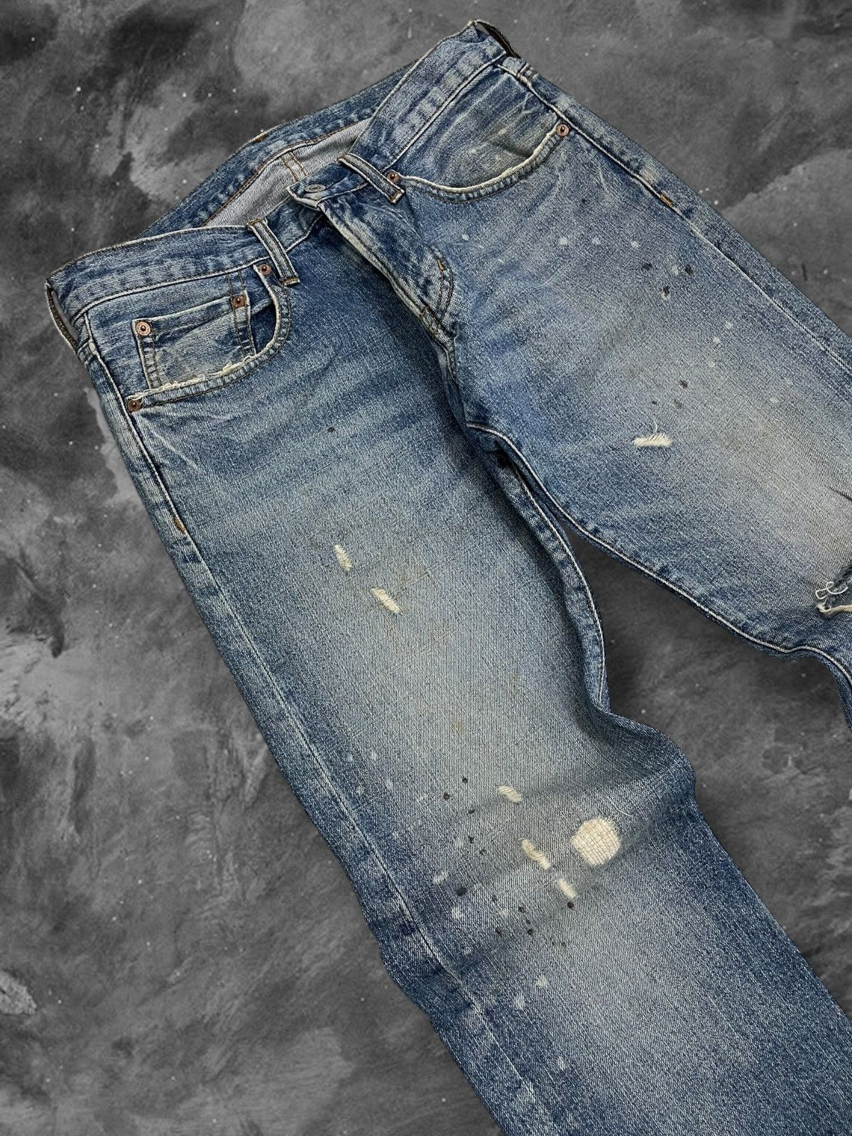 Japanese Brand Vintage 90s Designer Japan In The Attic Splash Grunge Denim Size US 30 / EU 46 - 7 Thumbnail