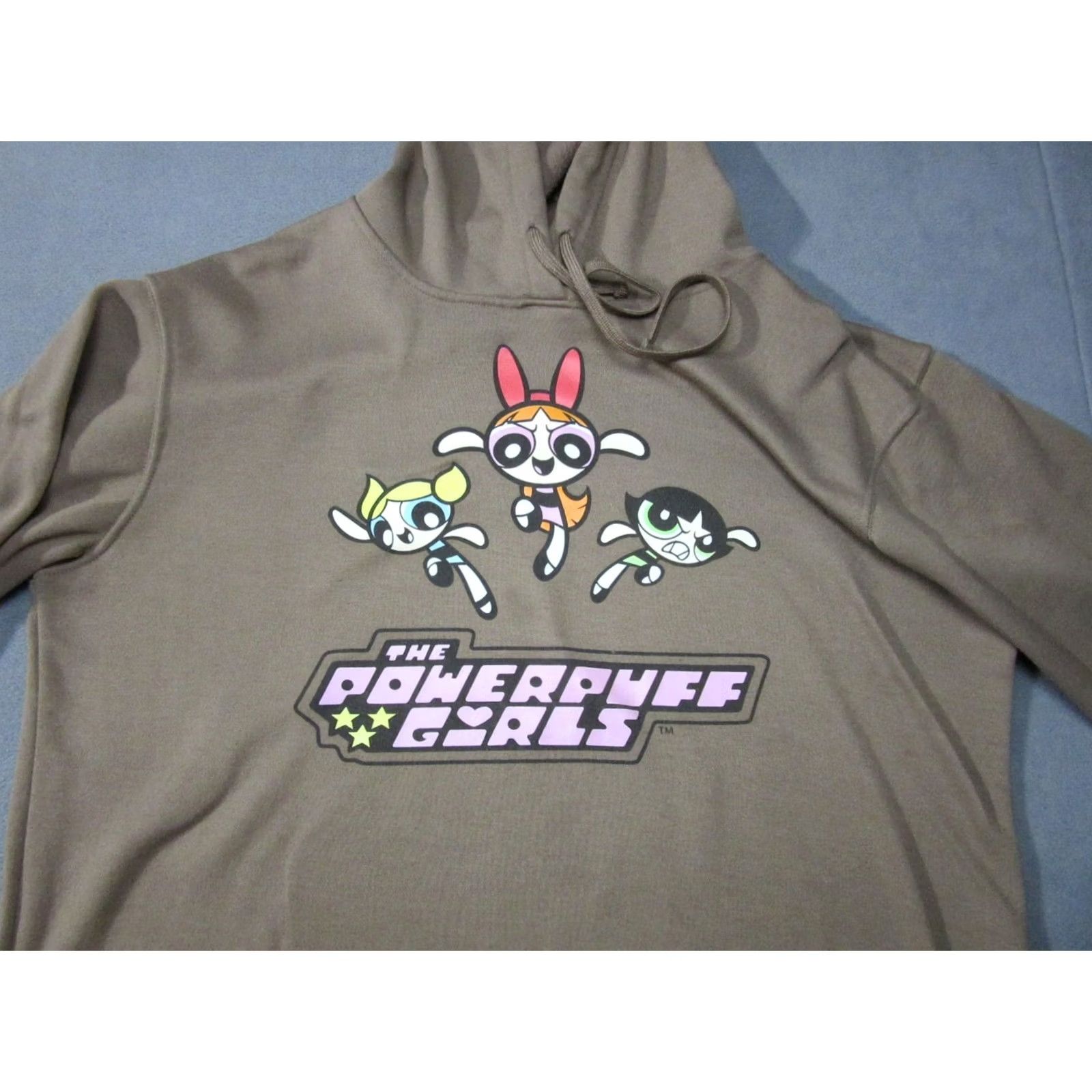 Vintage Powerpuff Girls Hoodie Womens XL Brown Graphic Sleeve - Cartoon Network Y2K Size XL / US 12-14 / IT 48-50 - 2 Thumbnail