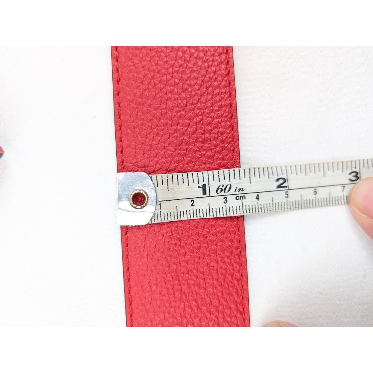 Christian Louboutin o1rshd1 Size: 90 / Calf Happy Rui CL Logo Belt in Loubi Size 34 - 18 Thumbnail