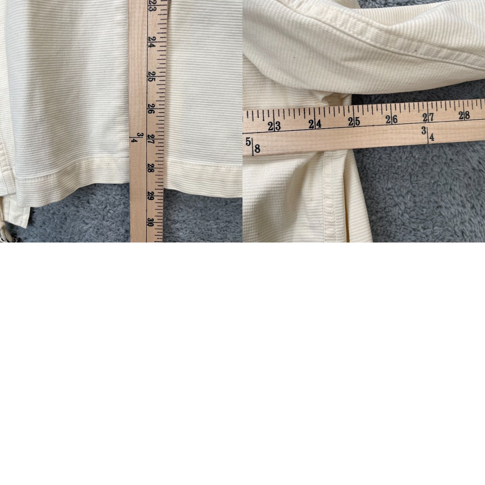 St. John St John Sport Jacket Womens XL Beige Canvas Cotton Pockets Button Front Jacket Size XL / US 12-14 / IT 48-50 - 8 Thumbnail
