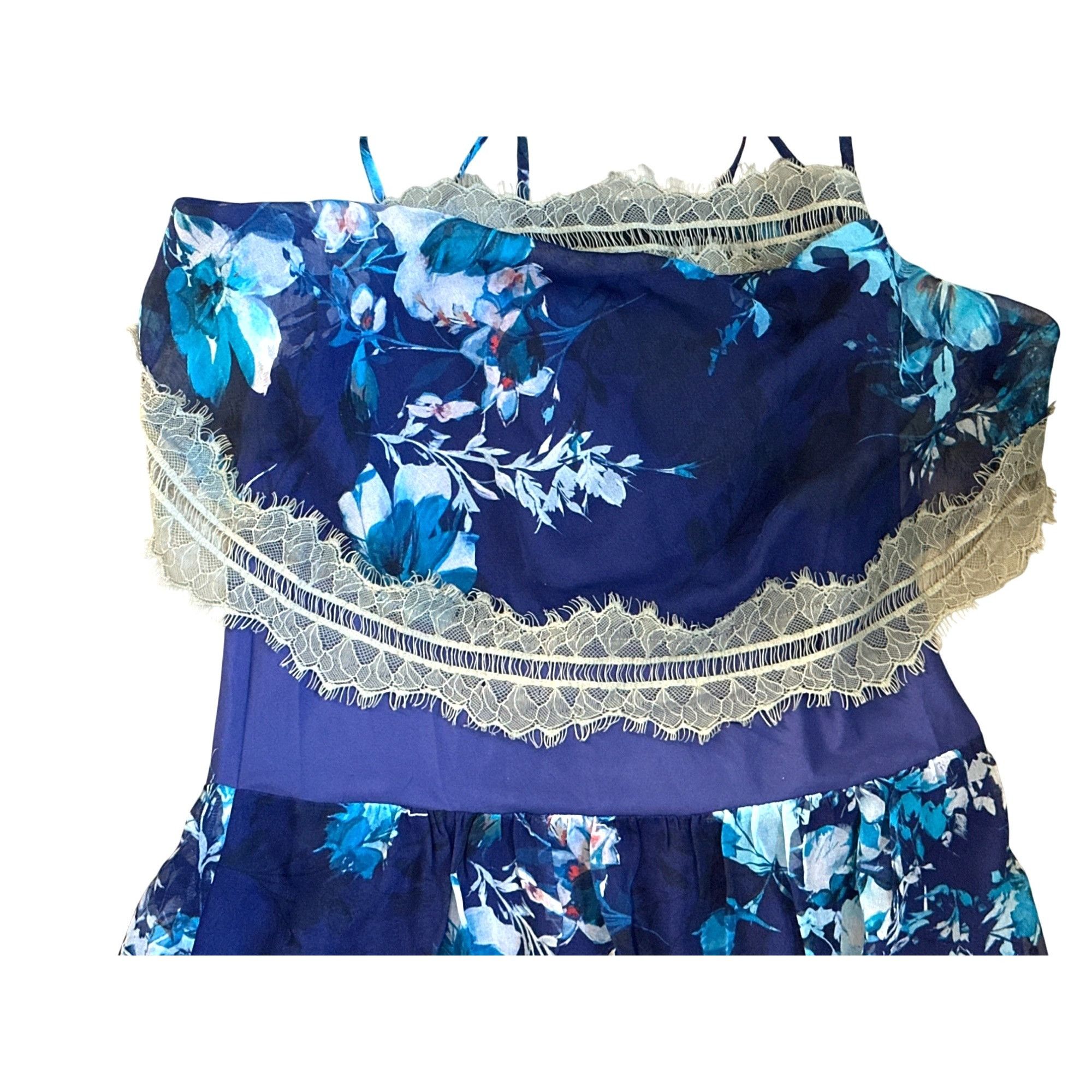 Other Twelfth Street by Cynthia Vincent Small Navy Floral Silk Max Size S / US 4 / IT 40 - 16 Thumbnail