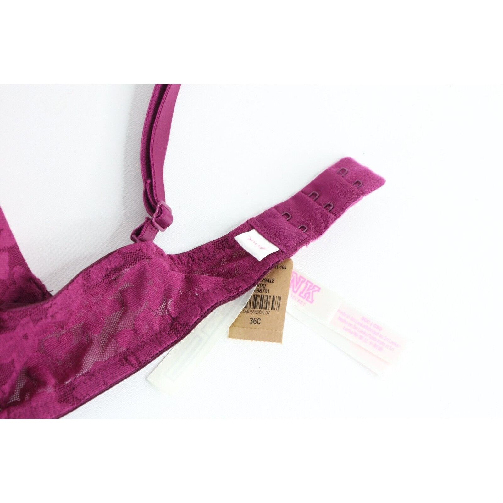 Victoria's Secret New Pink Victoria's Secret Sequined Lace Flower Bra Size ONE SIZE - 2 Thumbnail