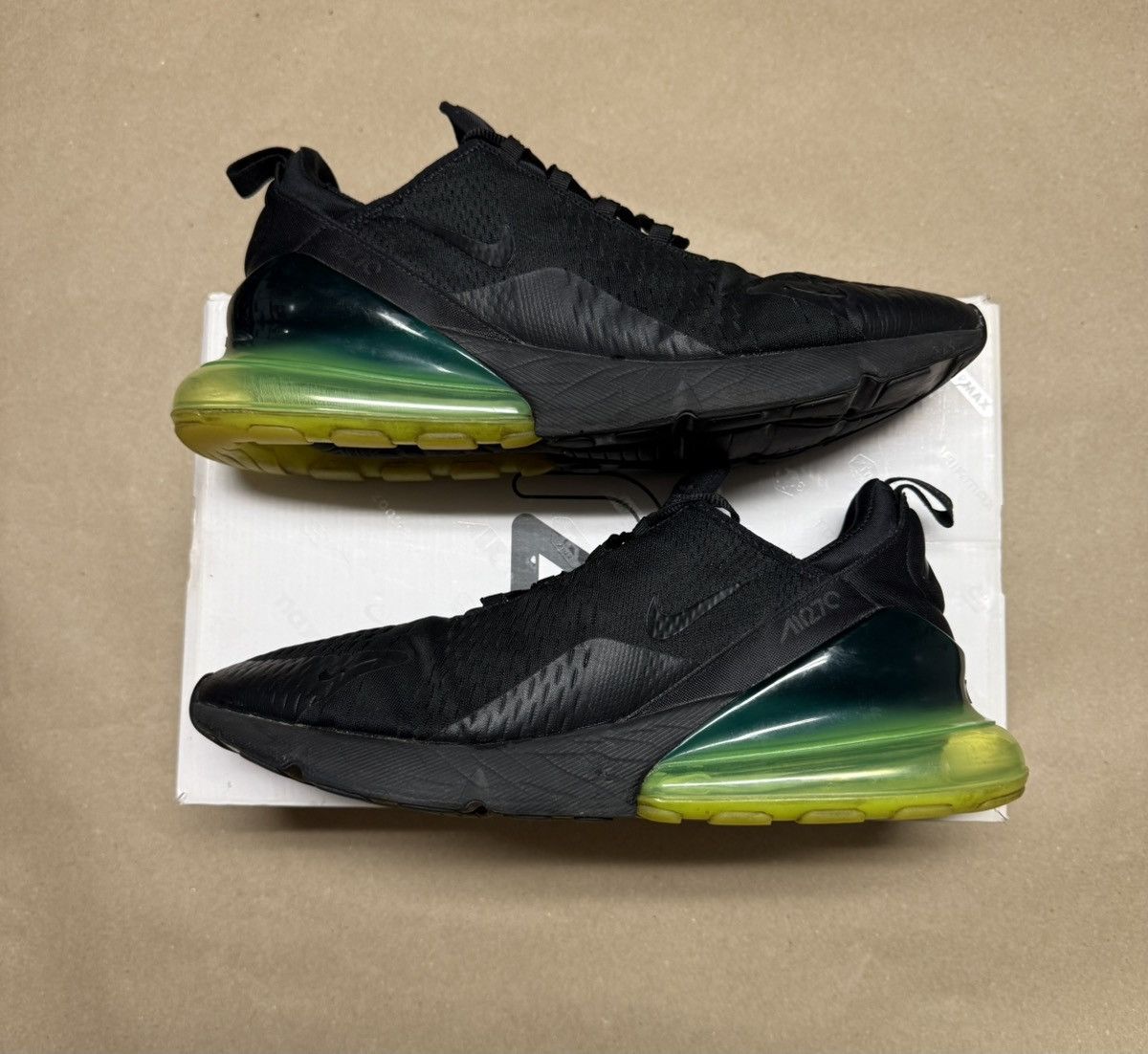 Nike Nike Air Max 270 Neon Green Men’s size 14 running shoes Rare Size US 14 / EU 47 - 1 Thumbnail