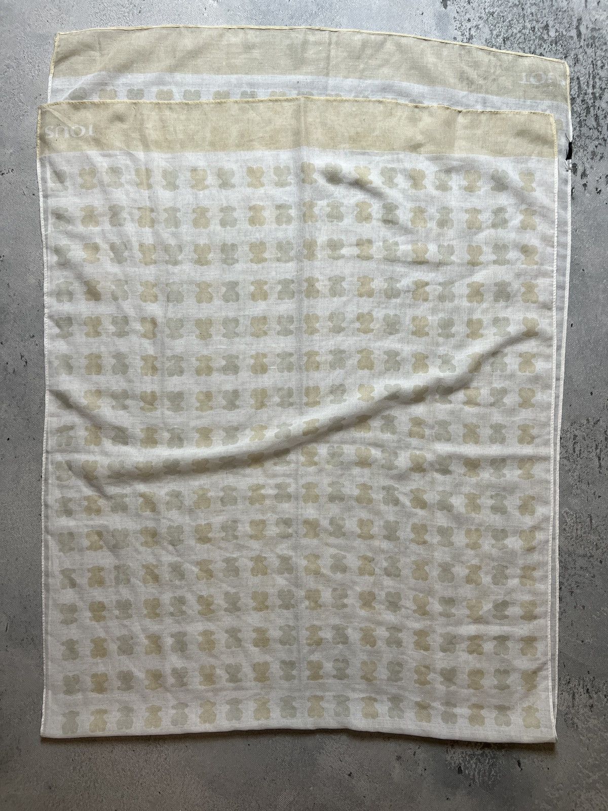 TOUS 🐻 Tous Monogram Bears Logo Scarf y2k Lux Size ONE SIZE - 14 Thumbnail
