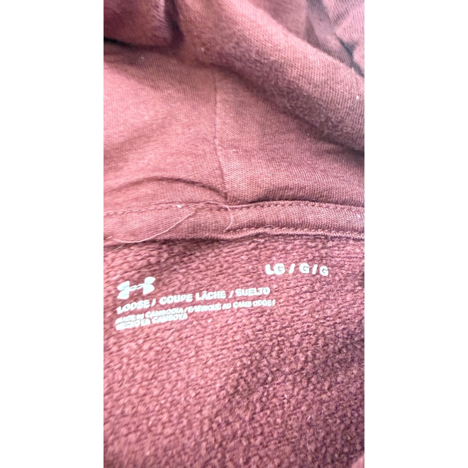 Under Armour Under Armour Hoodie Mens Large Red Pullover Fleece Big Logo Sports Sweatshirt Size US L / EU 52-54 / 3 - 4 Thumbnail