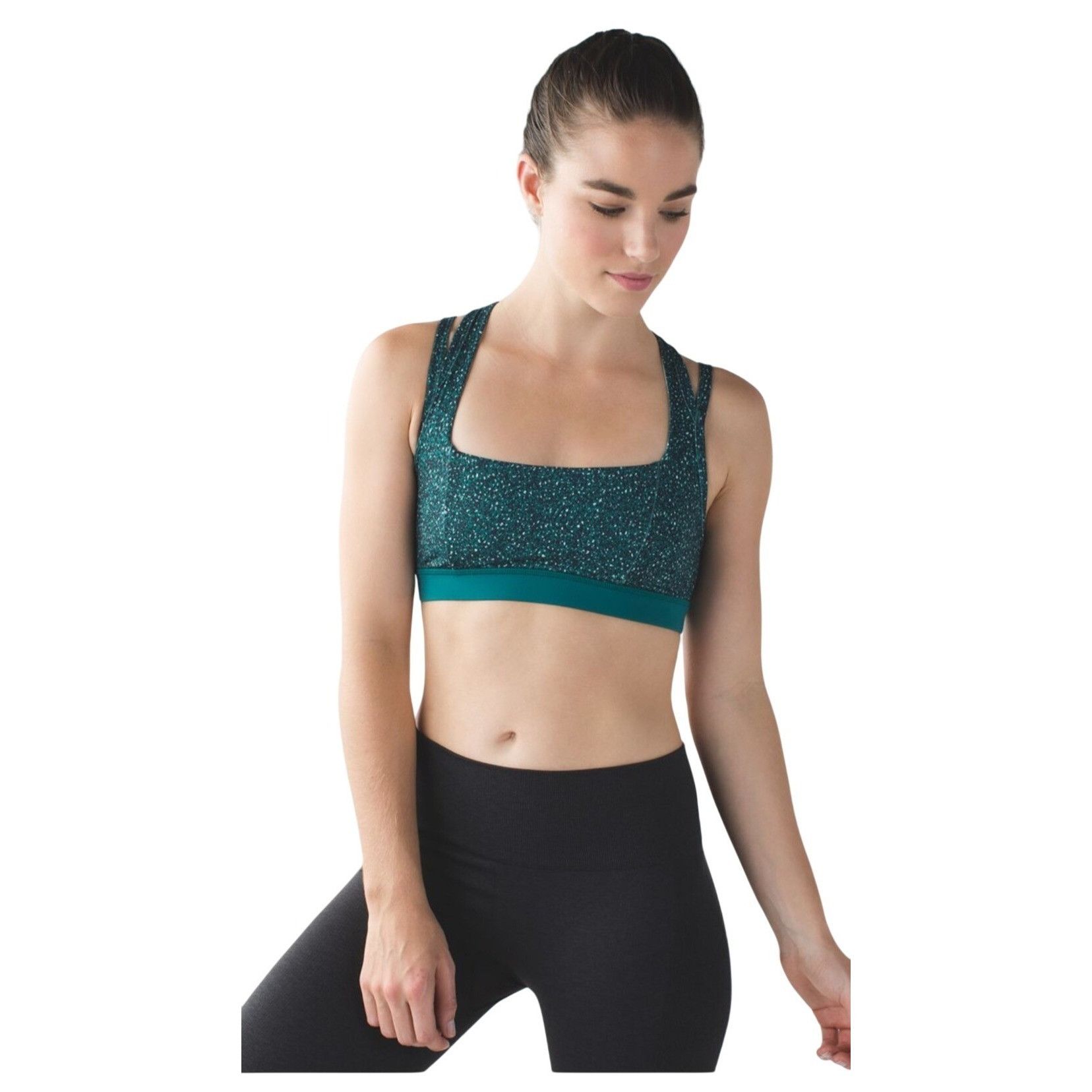 Lululemon Lululemon Splendour Sports Bra Flashback Static Seamist Fora Size ONE SIZE - 2 Thumbnail