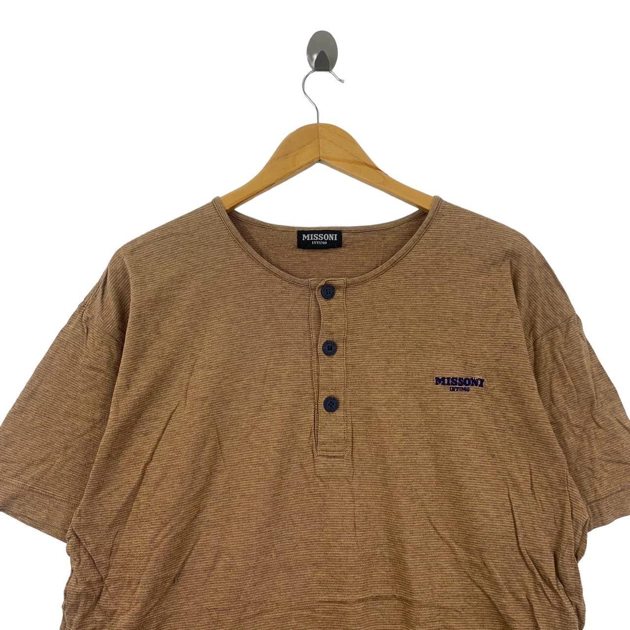 Vintage Vintage MISSONI INTIMO Collection Henley Tee Shirt Size L / US 10 / IT 46 - 2 Thumbnail