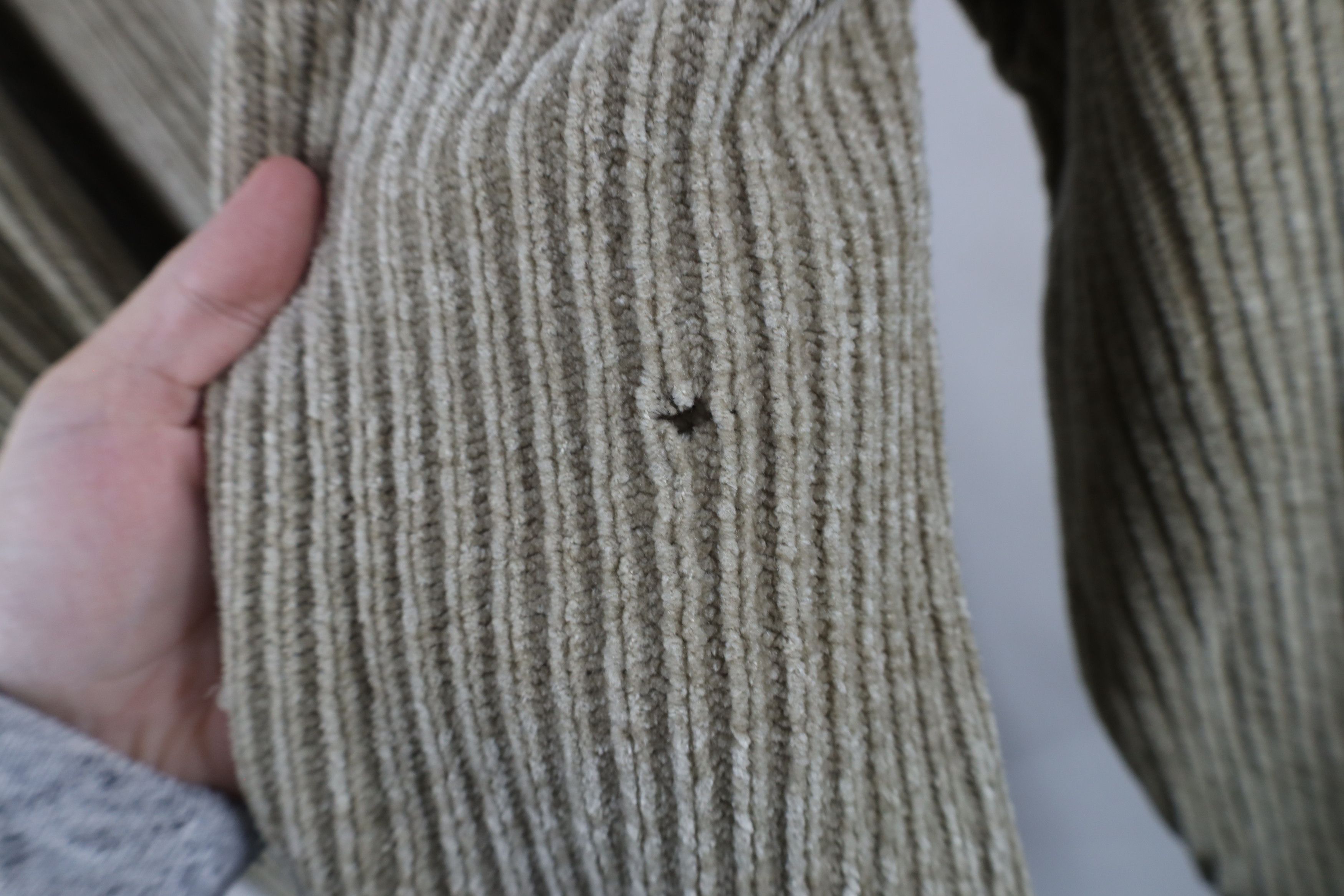 Vintage Vintage 90s Streetwear Fleece Ribbed Knit Sweater Beige Size US XL / EU 56 / 4 - 5 Thumbnail