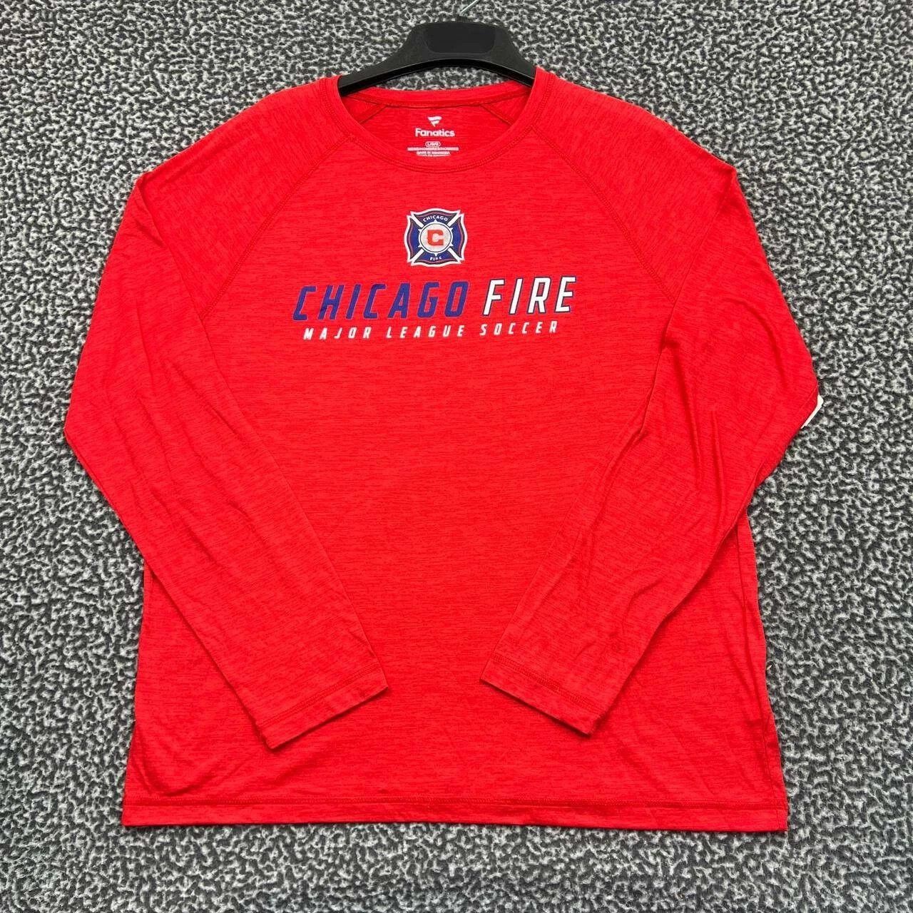 Other Chicago Fire Shirt Men Large Long Sleeve Crew Neck Cotton L Size US L / EU 52-54 / 3 - 1 Thumbnail