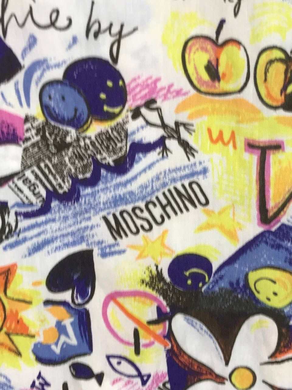 Moschino Open collar Fullprint sun flowers fish stars Size US L / EU 52-54 / 3 - 7 Thumbnail