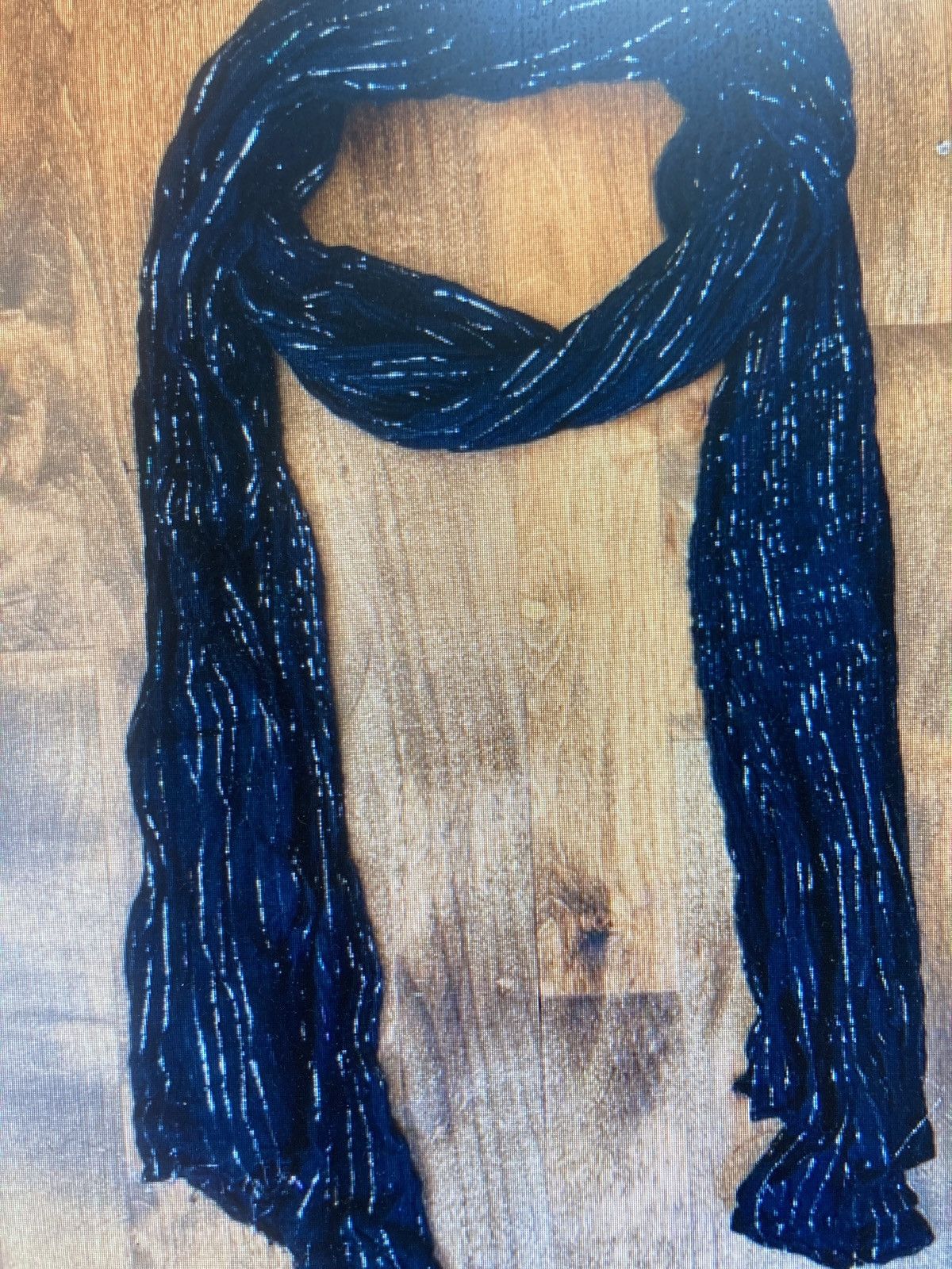 Vintage Balck Y2k tinsel scarf Size ONE SIZE - 1 Thumbnail
