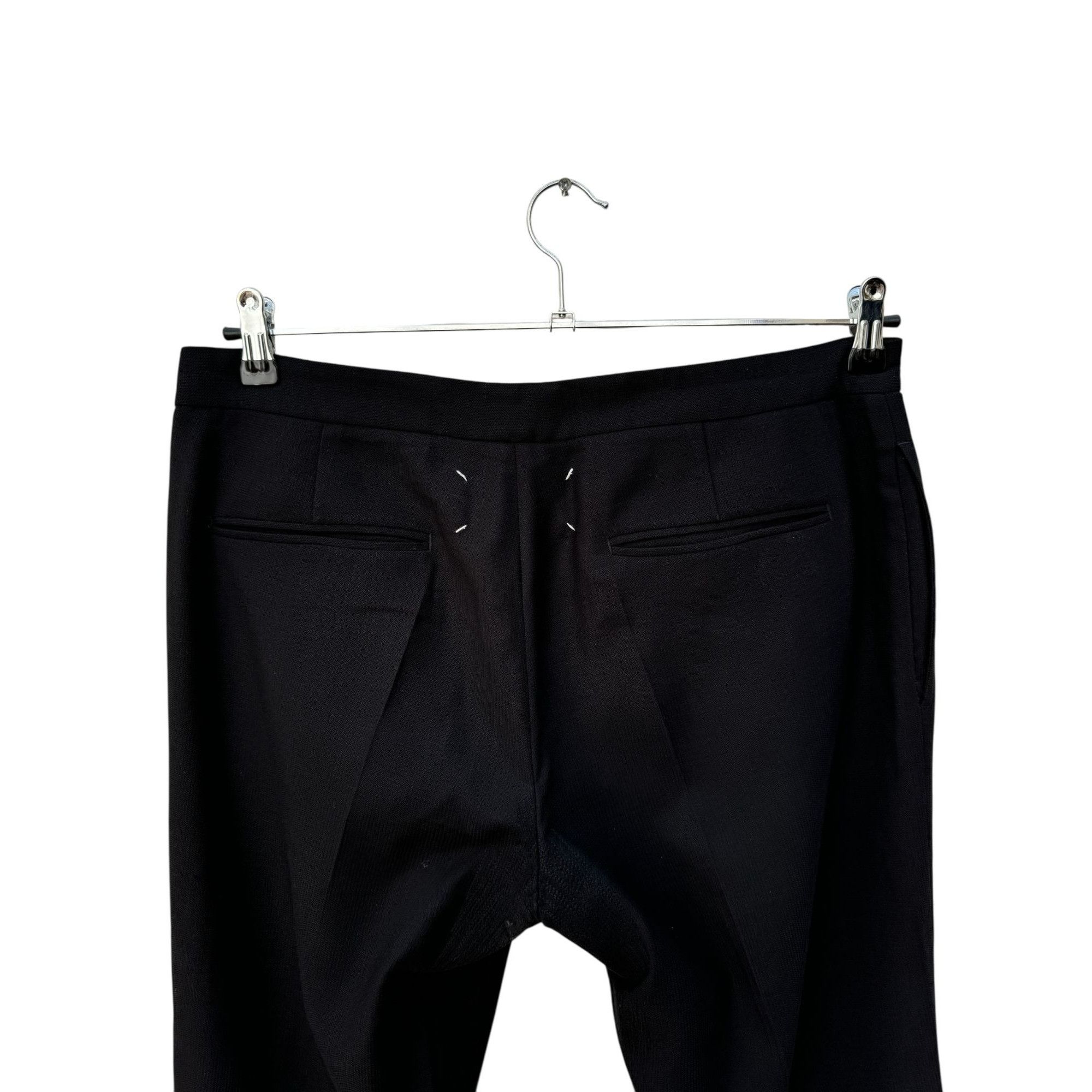Maison Margiela Black Wool Trousers with 4-Stitches Detail Size US 32 / EU 48 - 4 Thumbnail