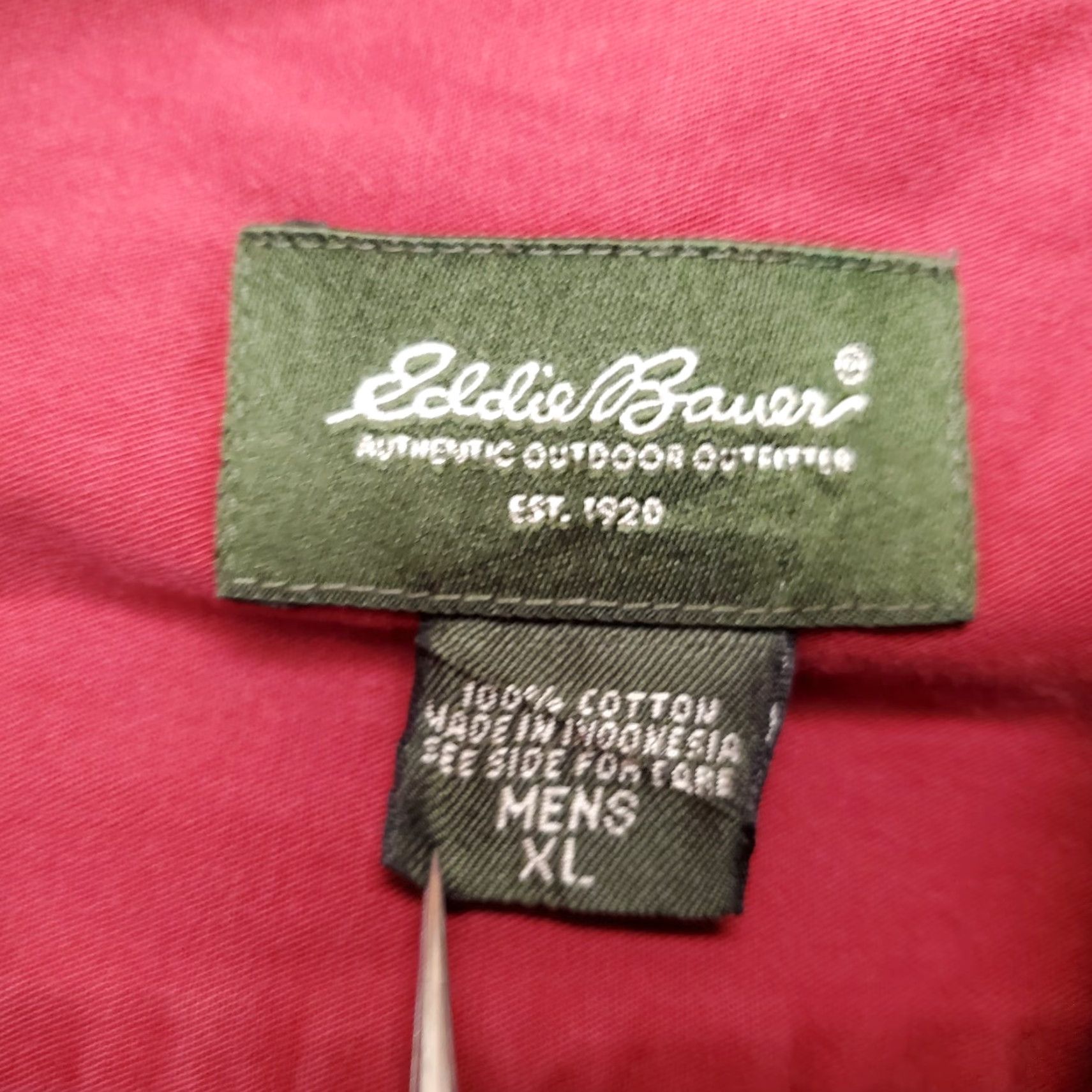 Eddie Bauer Eddie Bauer Shirt Mens XL Red Twill Long Sleeve Button-Down Outdoor Casual Size US XL / EU 56 / 4 - 3 Thumbnail